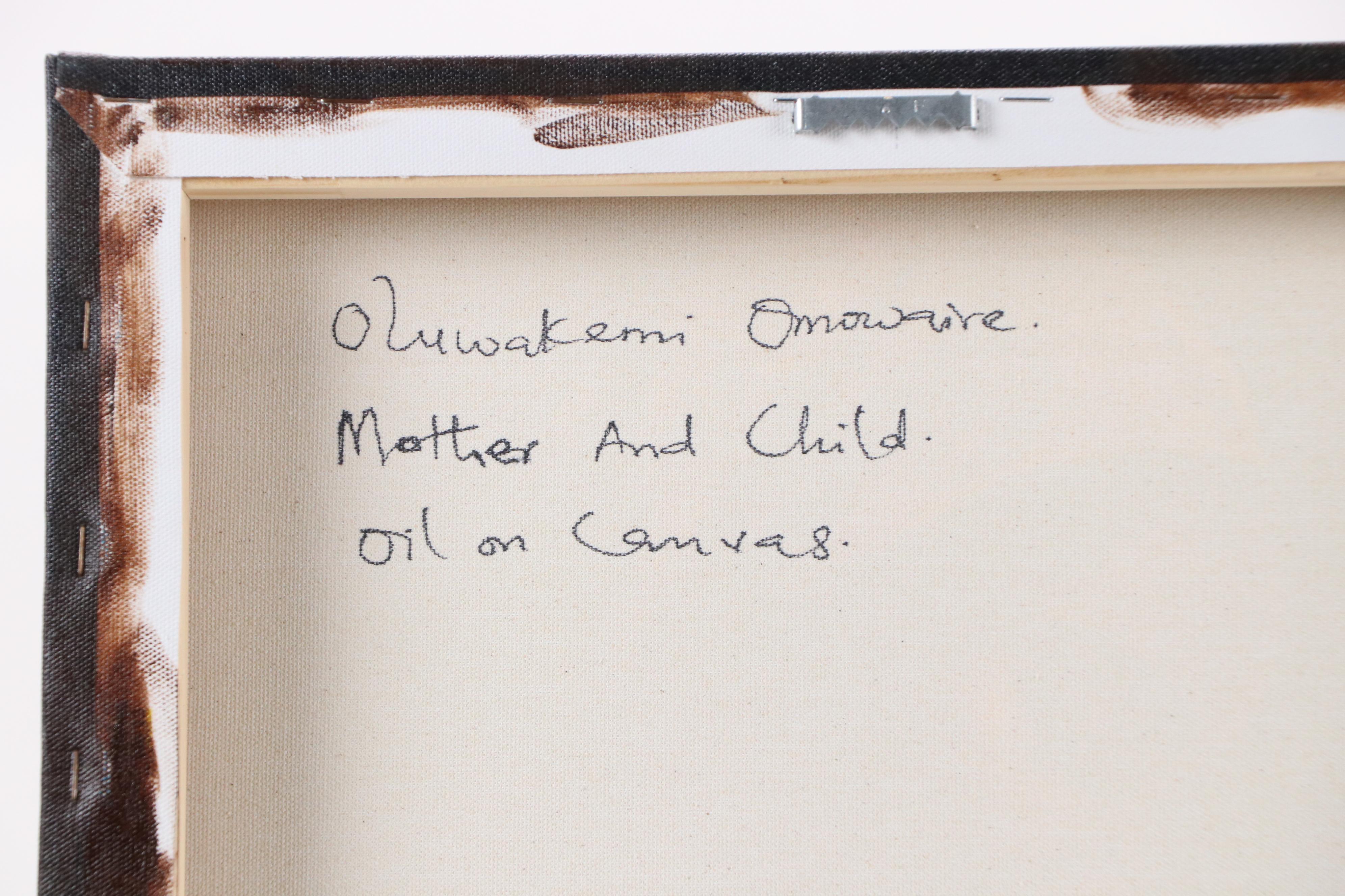 Oluwakemi Omowaire Oil Portrait "Mother And Child.," 21st Century