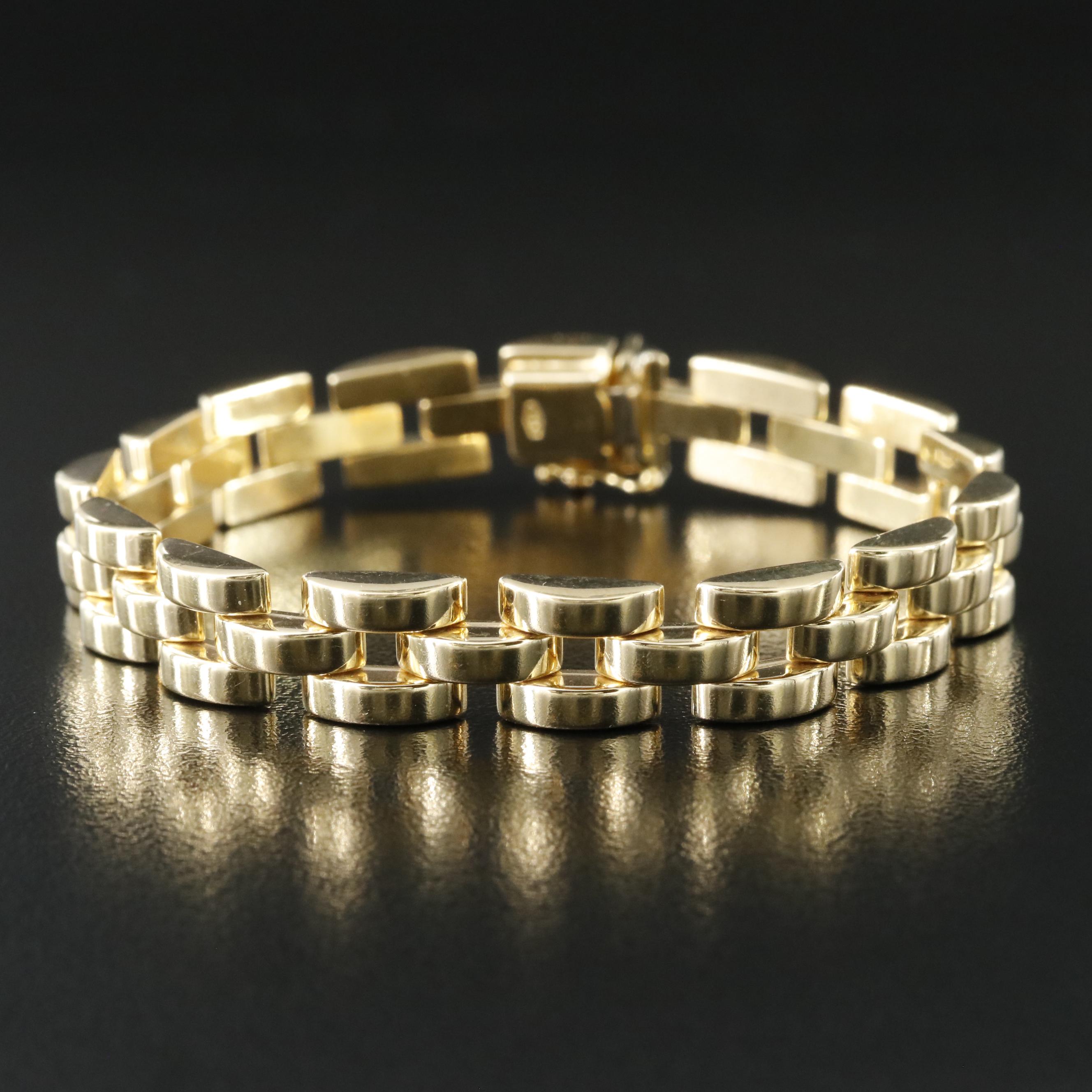 18K Italian Fancy Link Bracelet