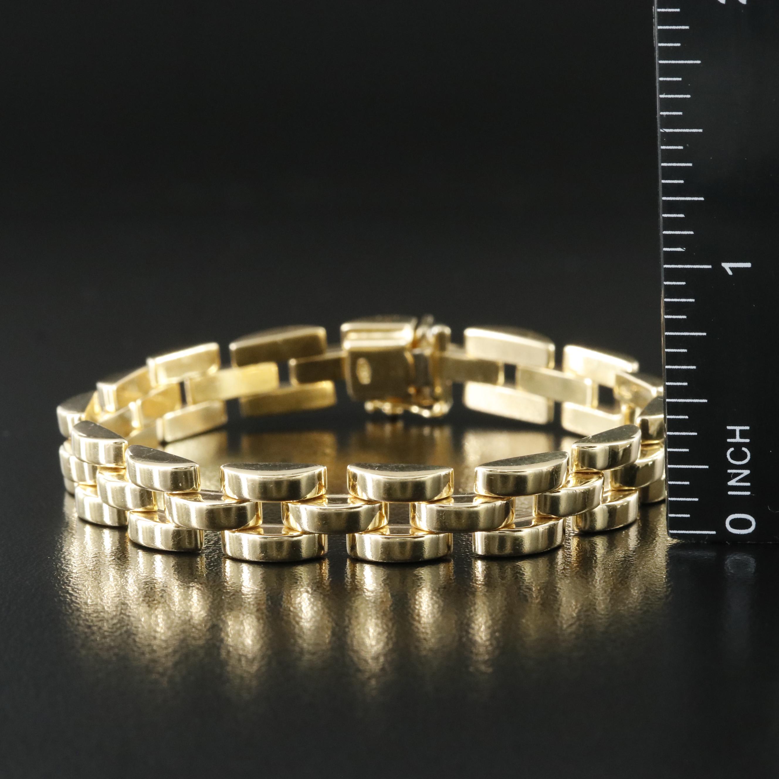 18K Italian Fancy Link Bracelet