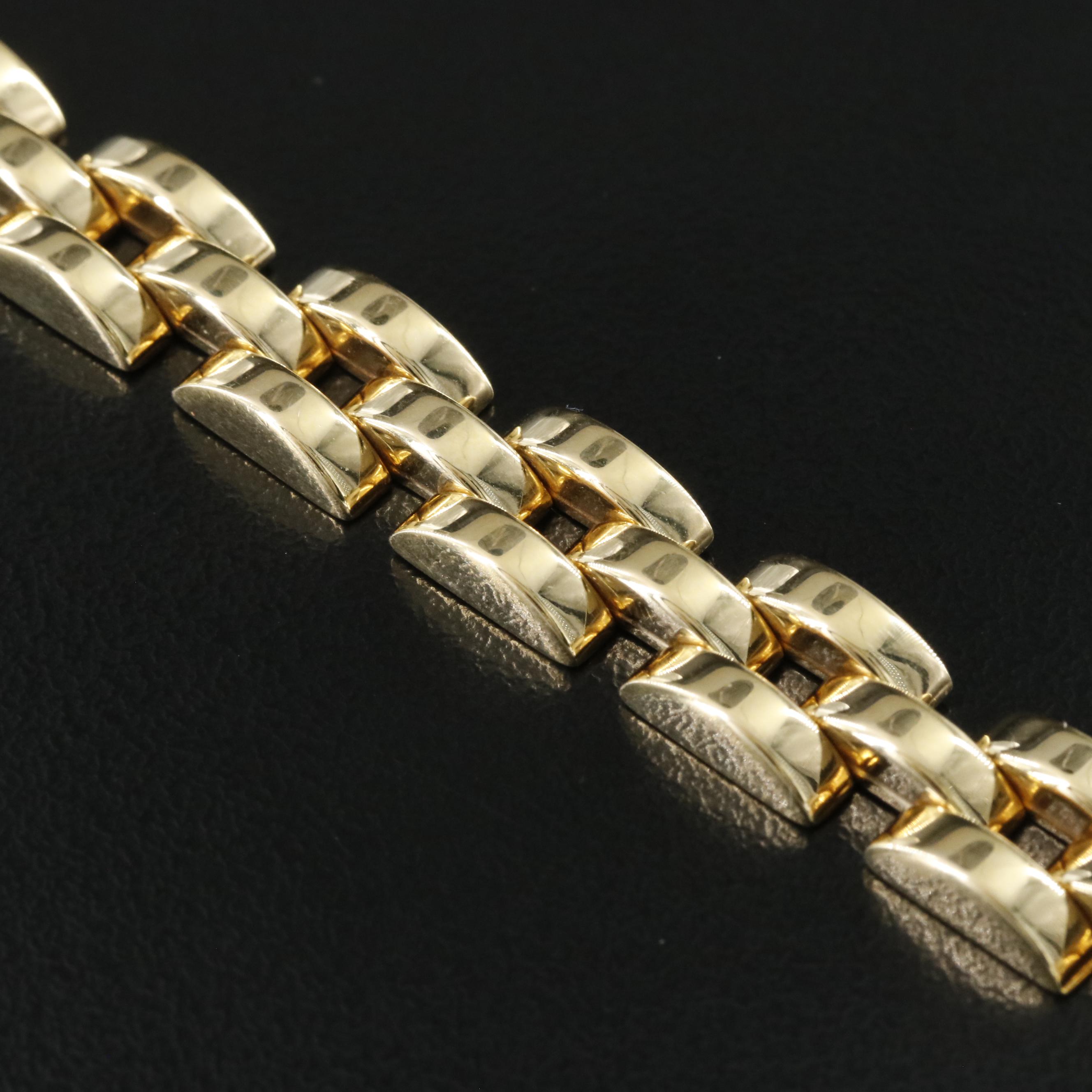 18K Italian Fancy Link Bracelet