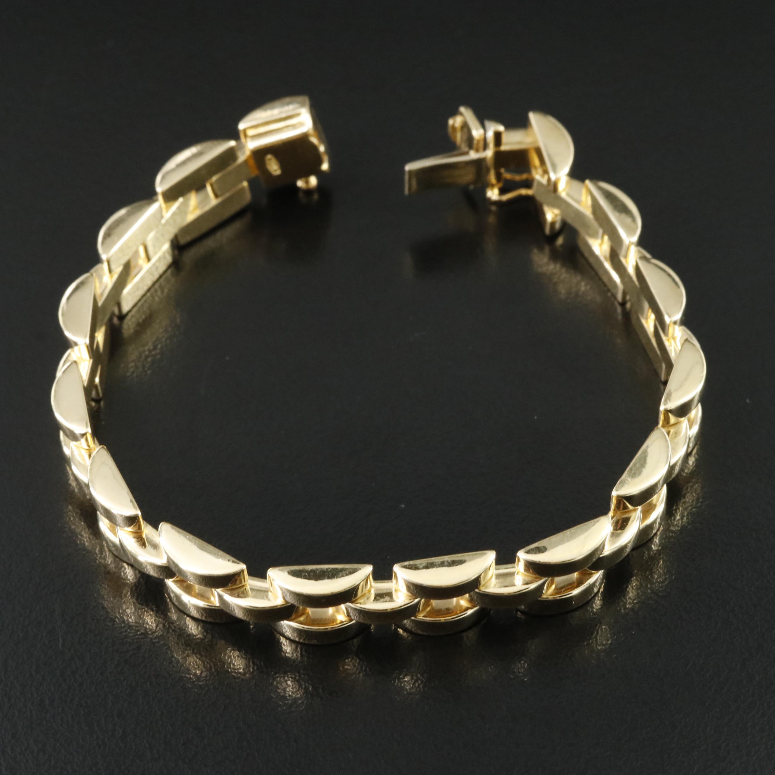 18K Italian Fancy Link Bracelet