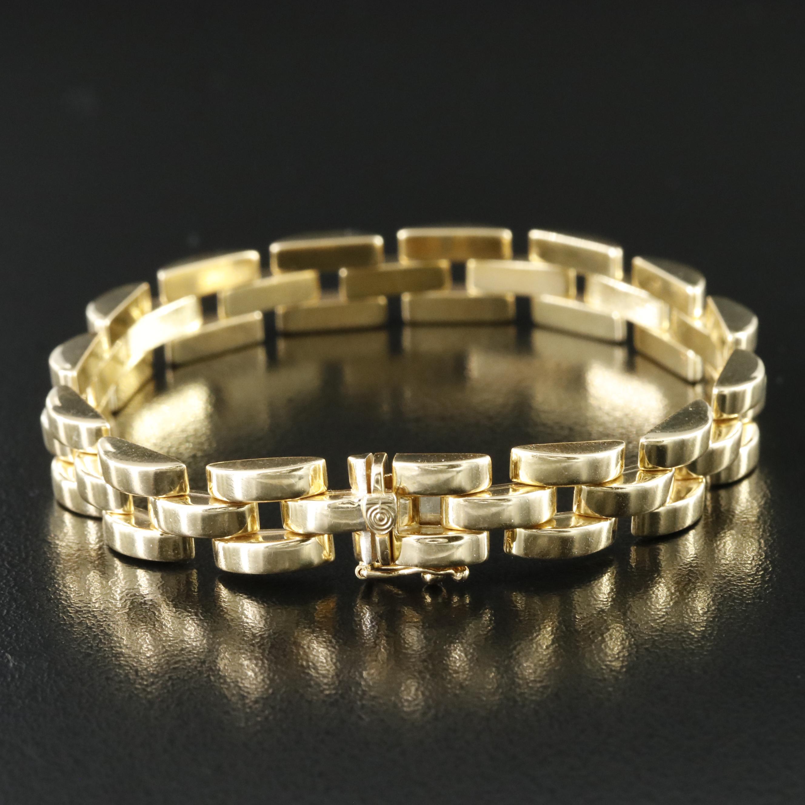 18K Italian Fancy Link Bracelet