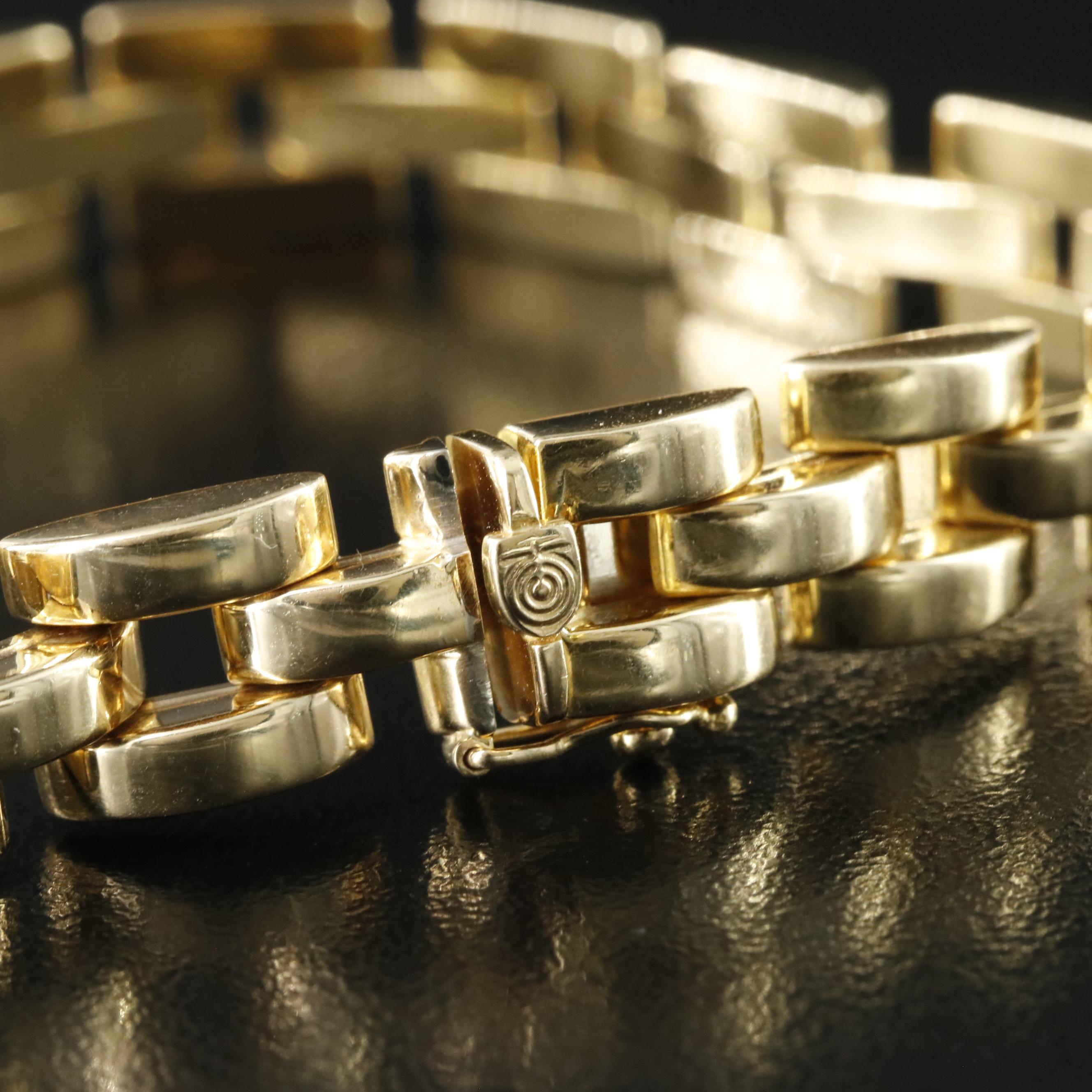 18K Italian Fancy Link Bracelet