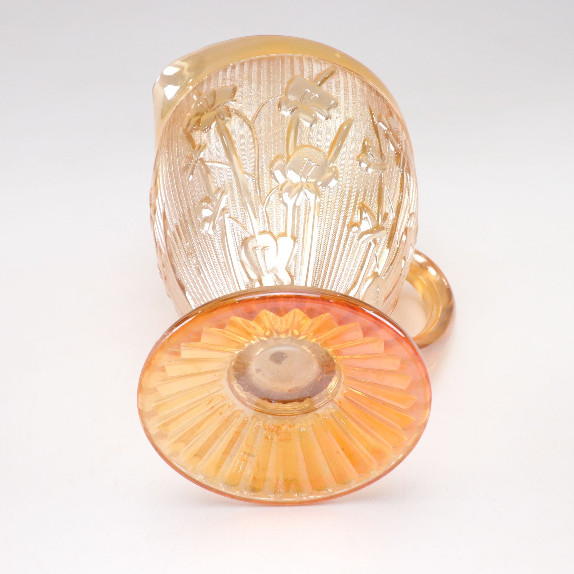 Jeannette "Iris Iridescent" Pitcher & Other Carnival Glass Bowls