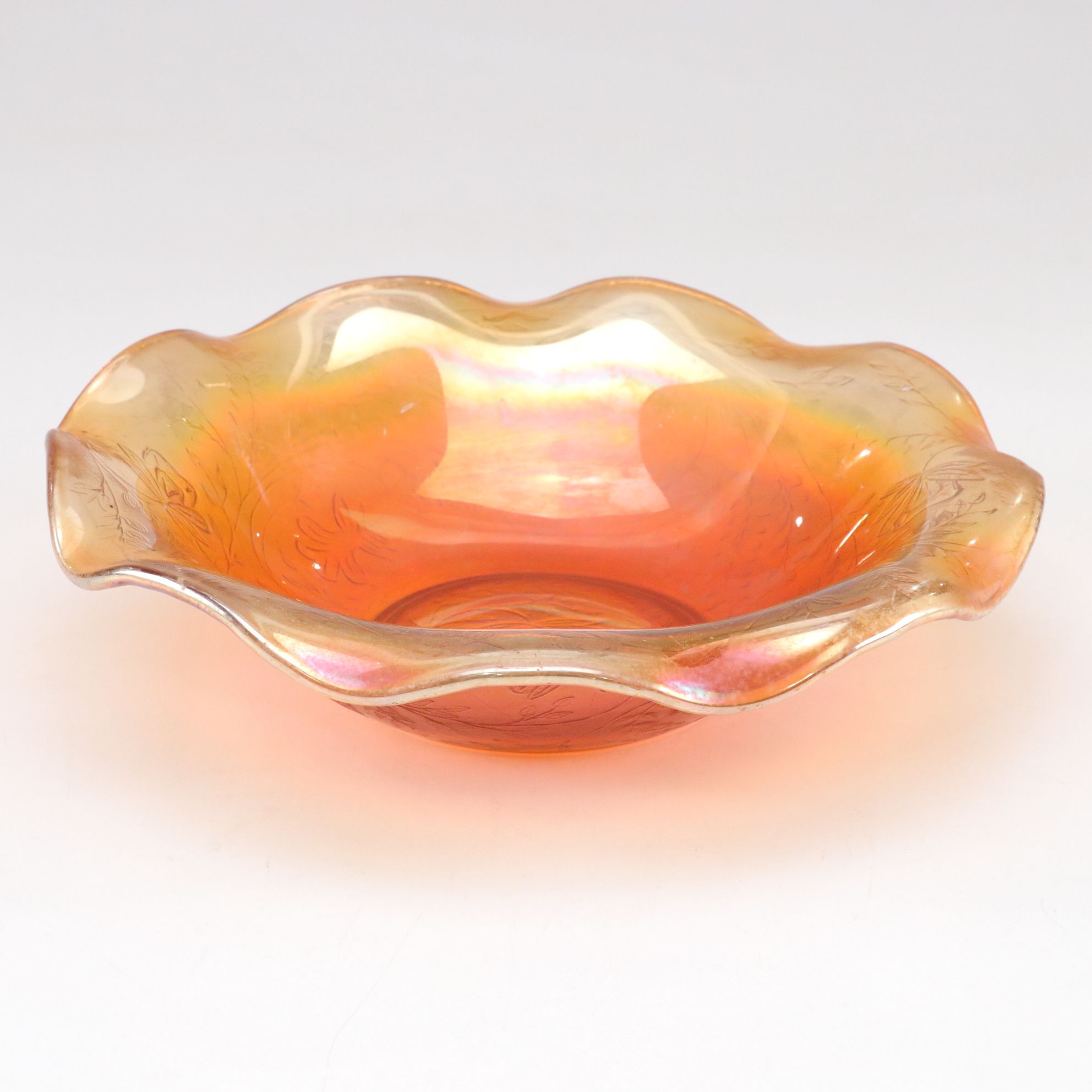 Jeannette "Iris Iridescent" Pitcher & Other Carnival Glass Bowls