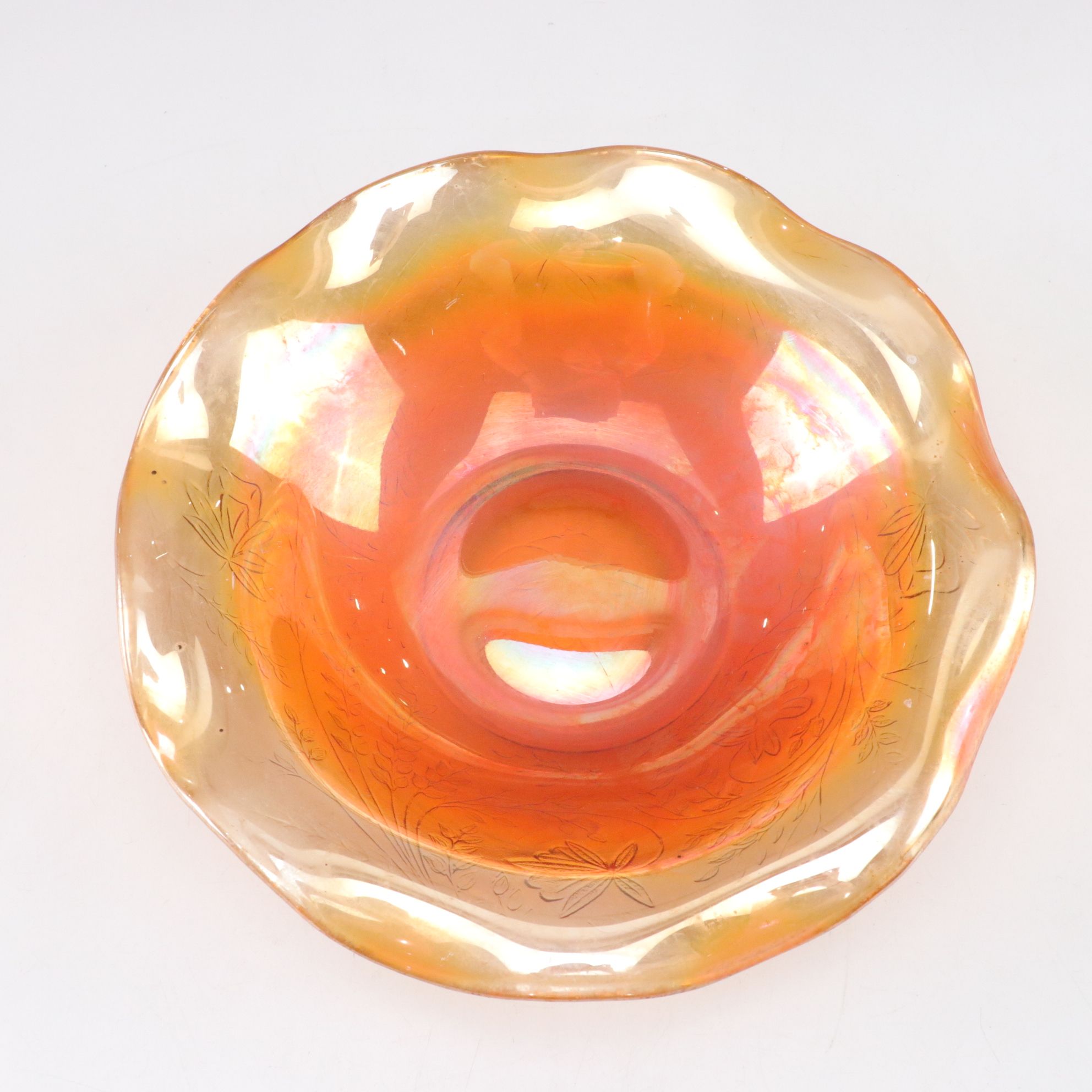 Jeannette "Iris Iridescent" Pitcher & Other Carnival Glass Bowls