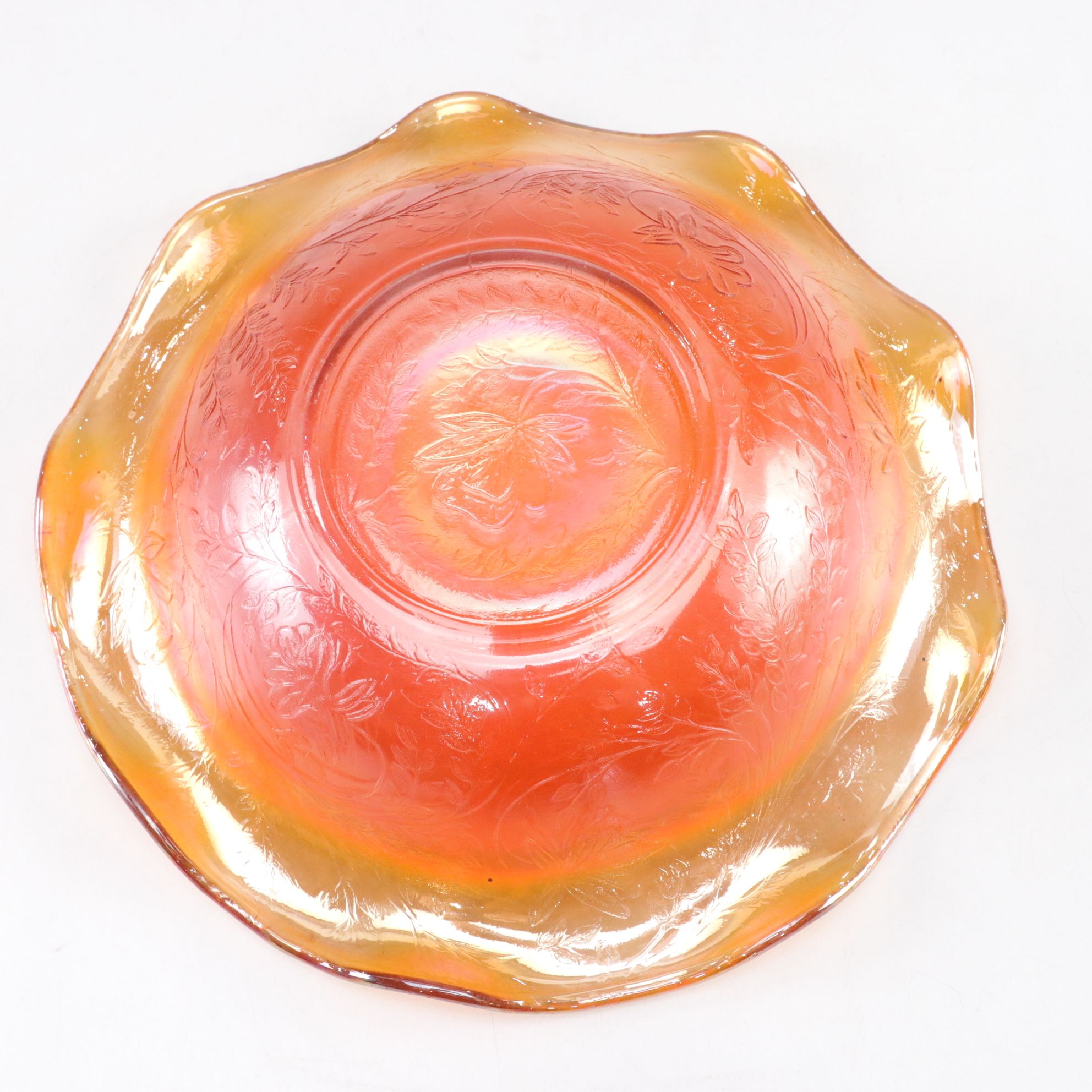 Jeannette "Iris Iridescent" Pitcher & Other Carnival Glass Bowls