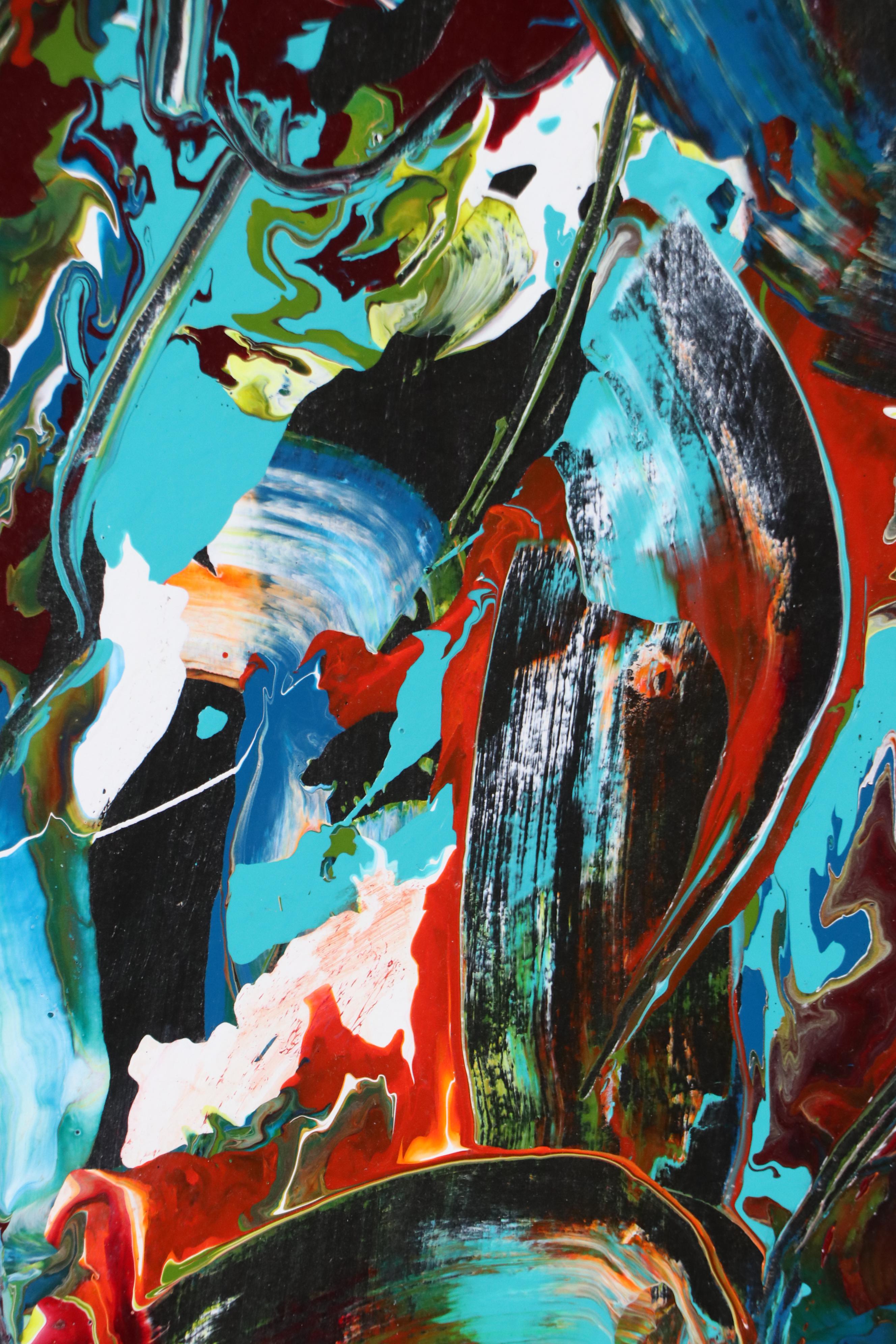 Hilda Epner Abstract Oil Painting, Late 20th Century