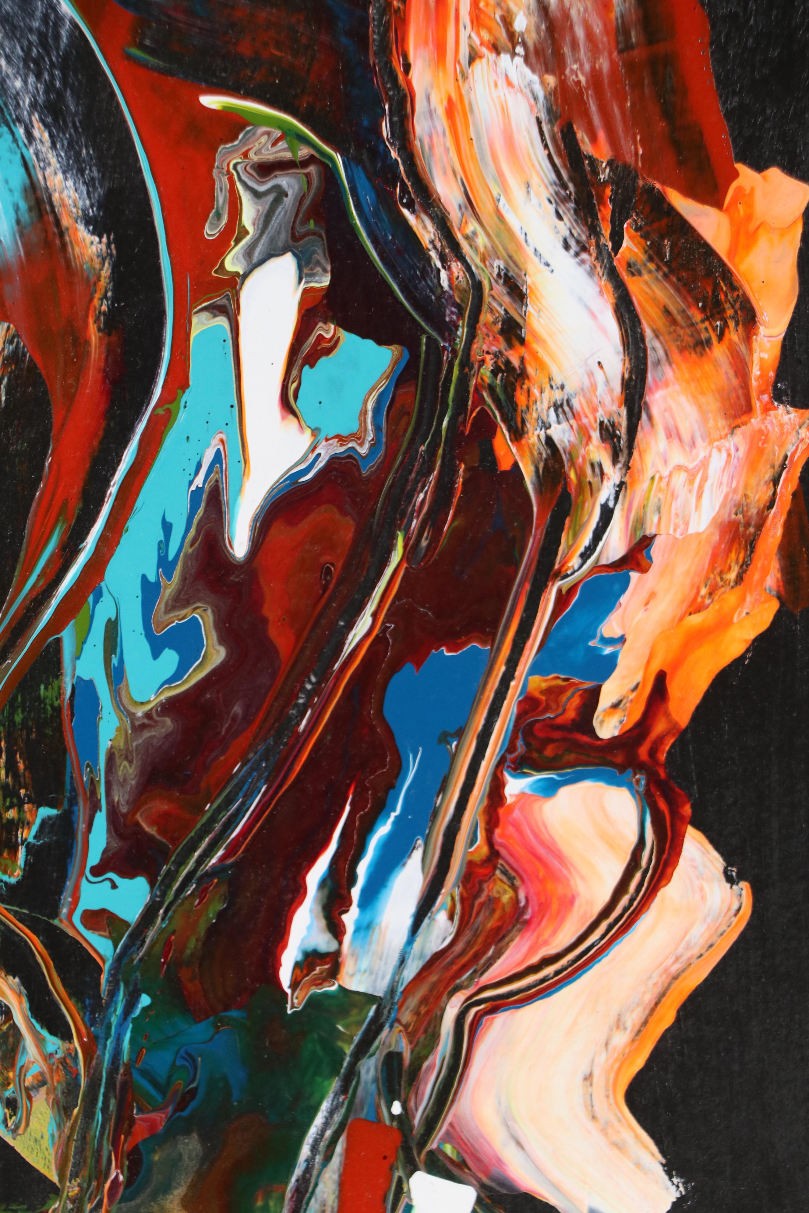 Hilda Epner Abstract Oil Painting, Late 20th Century