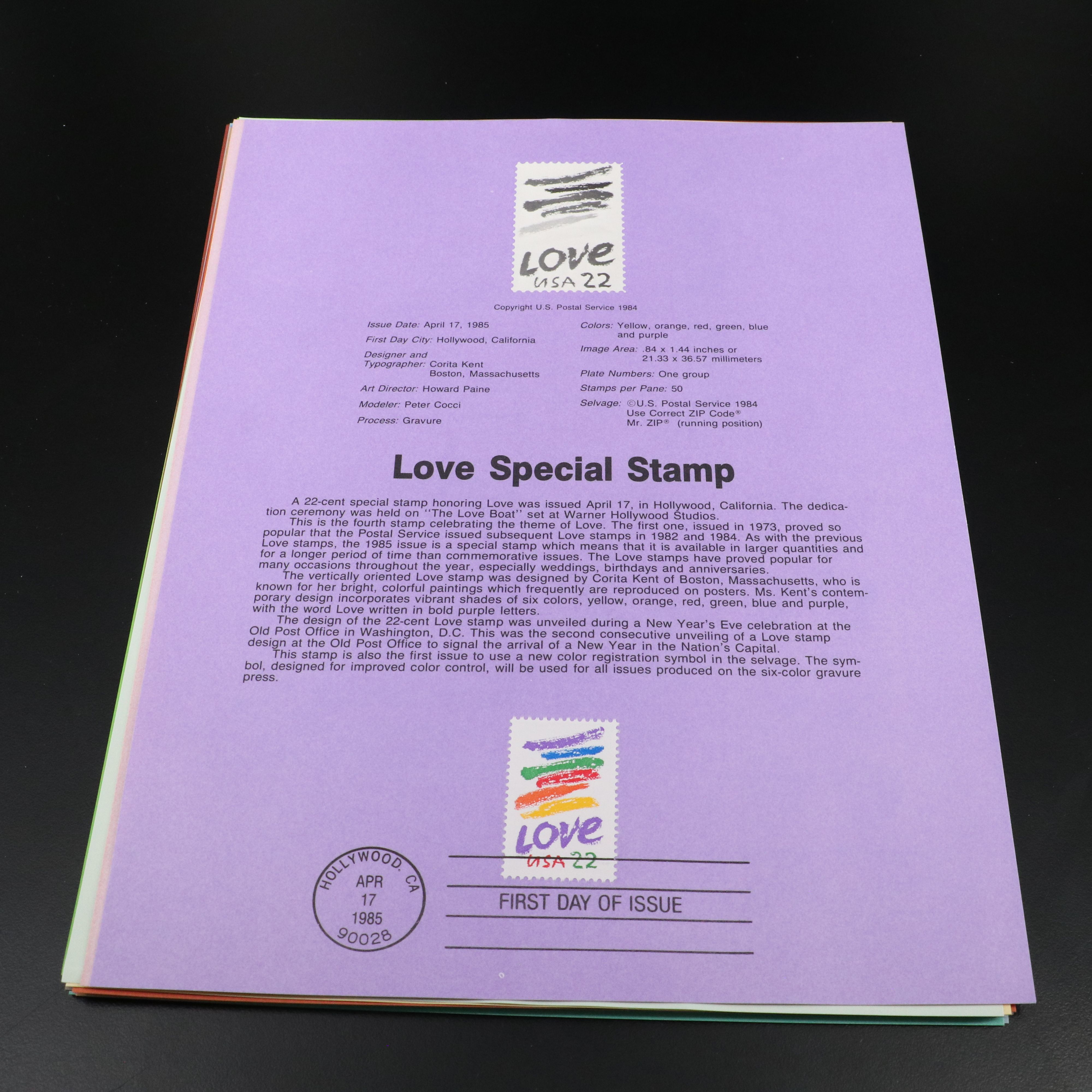 340 Panels of First Day Of Issue Commemorative U.S. Postage Stamps, 1970s-1980s