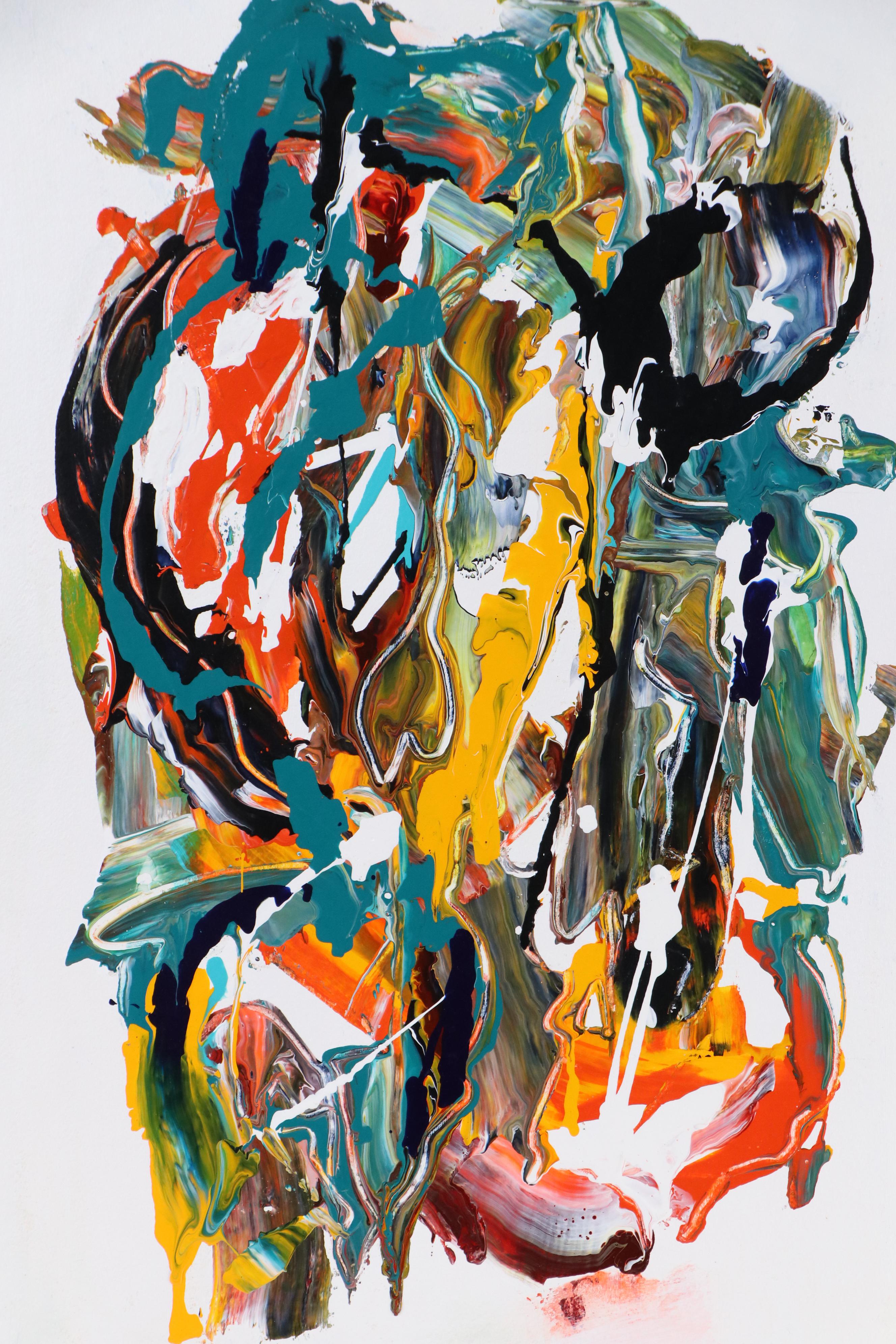 Hilda Epner Abstract Oil Painting, Late 20th Century