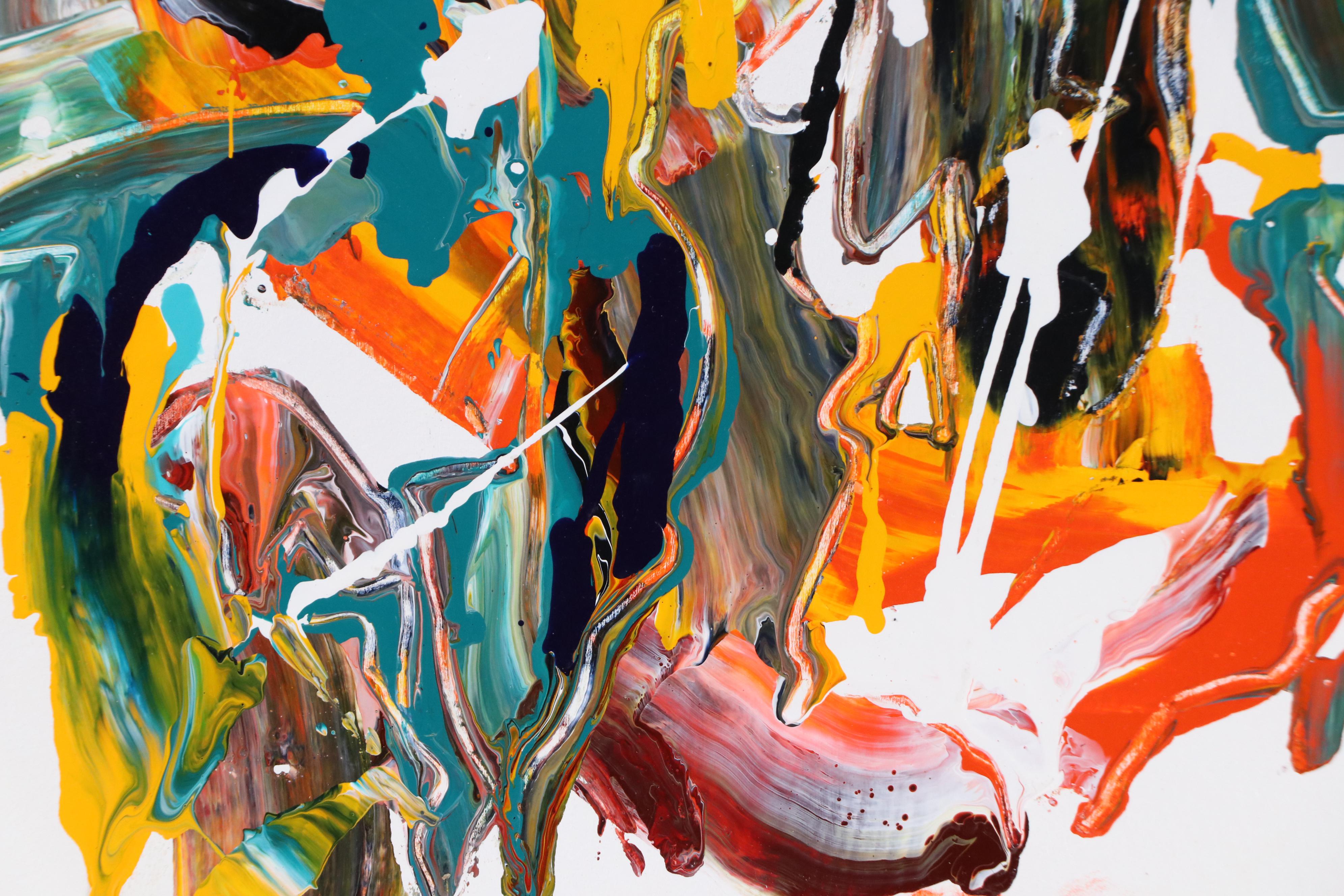 Hilda Epner Abstract Oil Painting, Late 20th Century