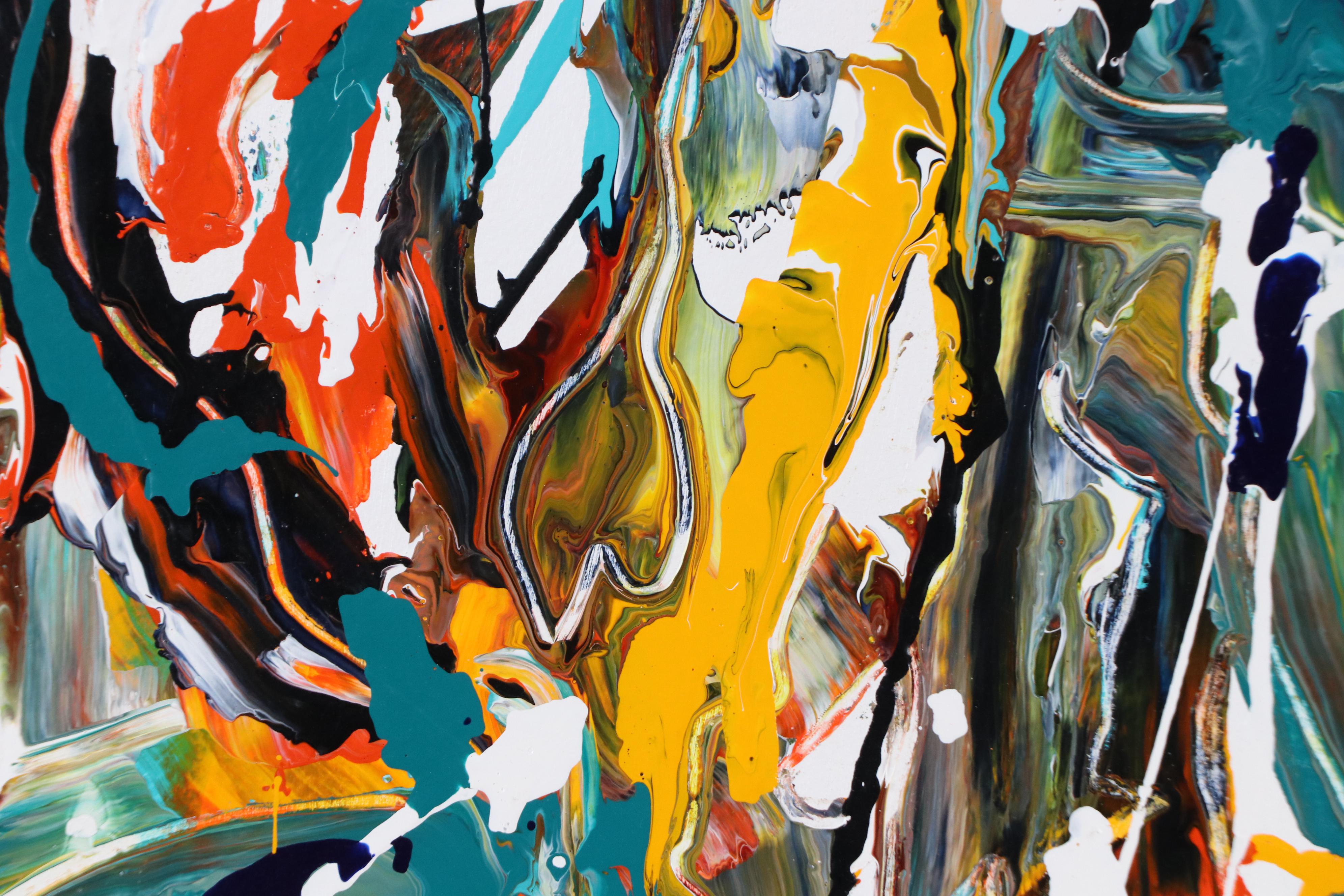 Hilda Epner Abstract Oil Painting, Late 20th Century