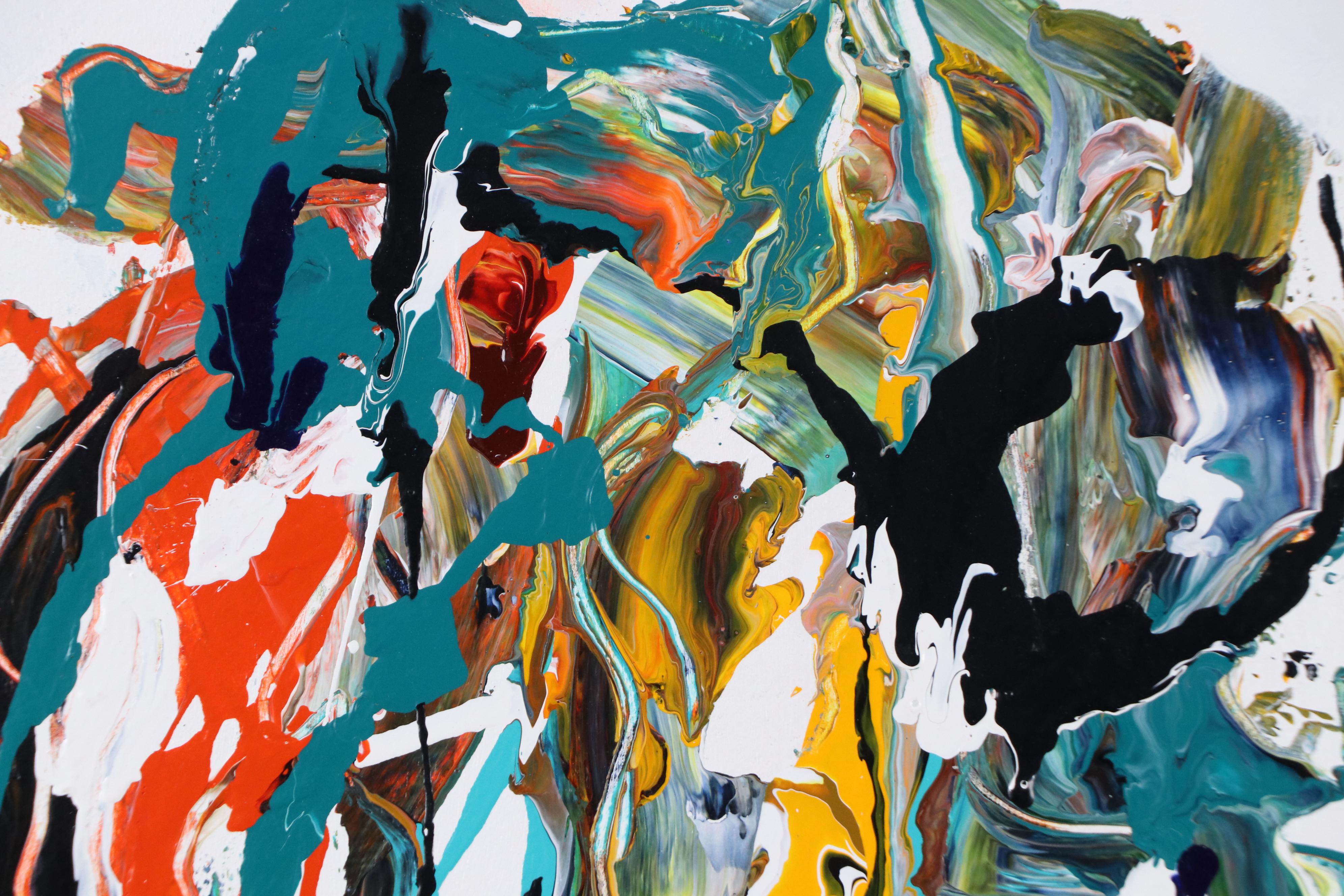 Hilda Epner Abstract Oil Painting, Late 20th Century