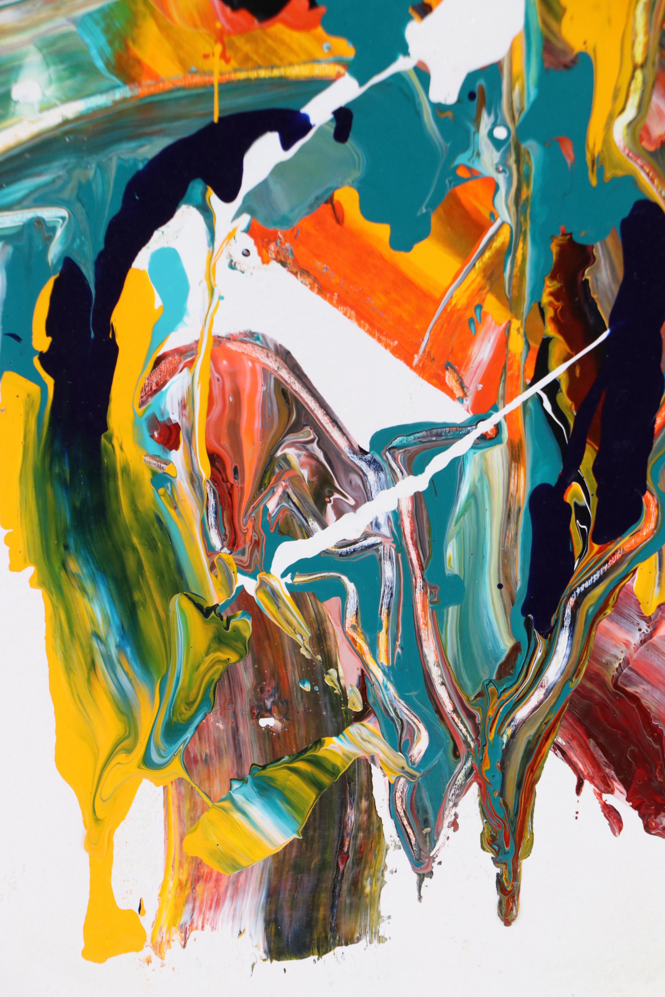 Hilda Epner Abstract Oil Painting, Late 20th Century