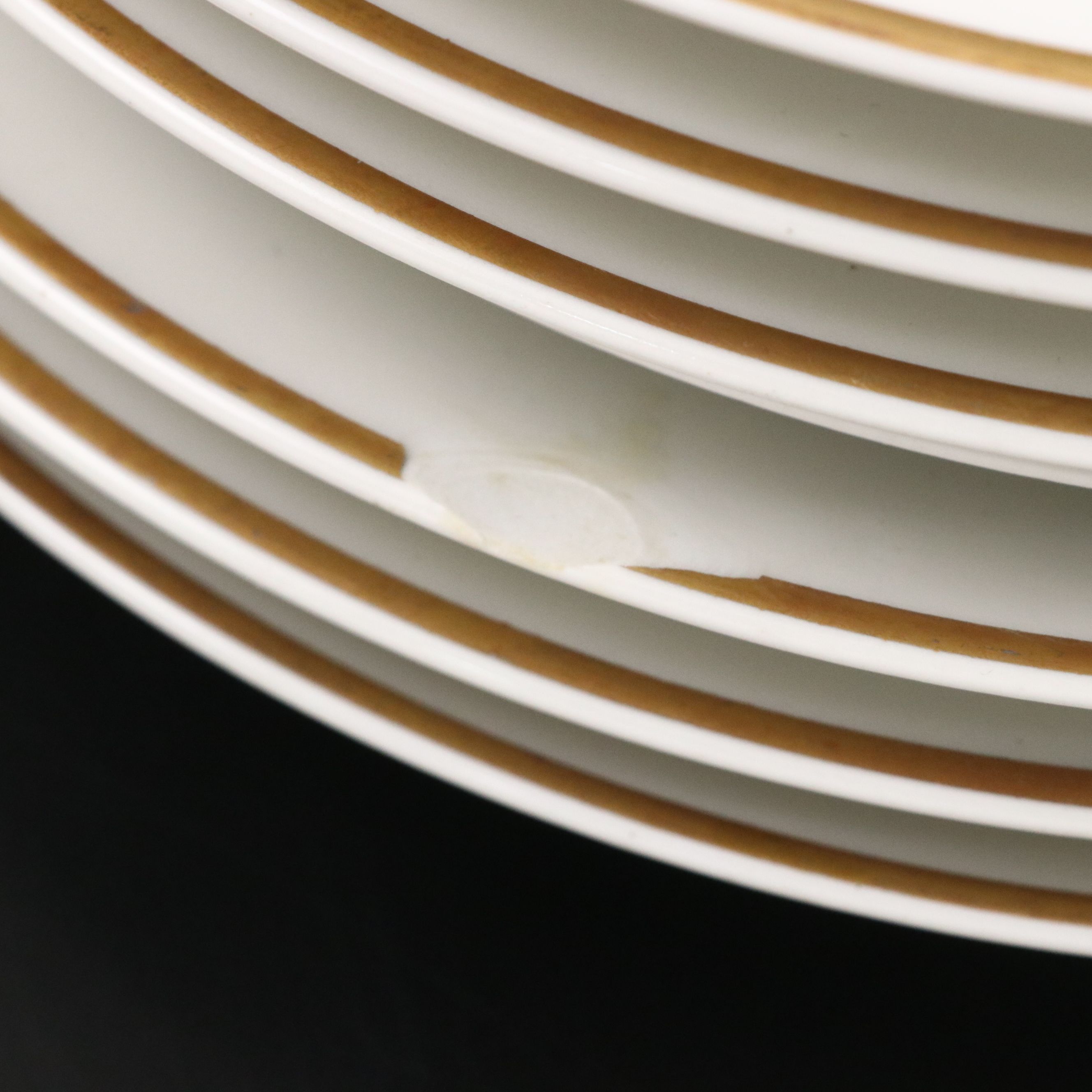 Bernardaud "Vienne" Cups and Saucers and Other Gilt Porcelain Dinnerware