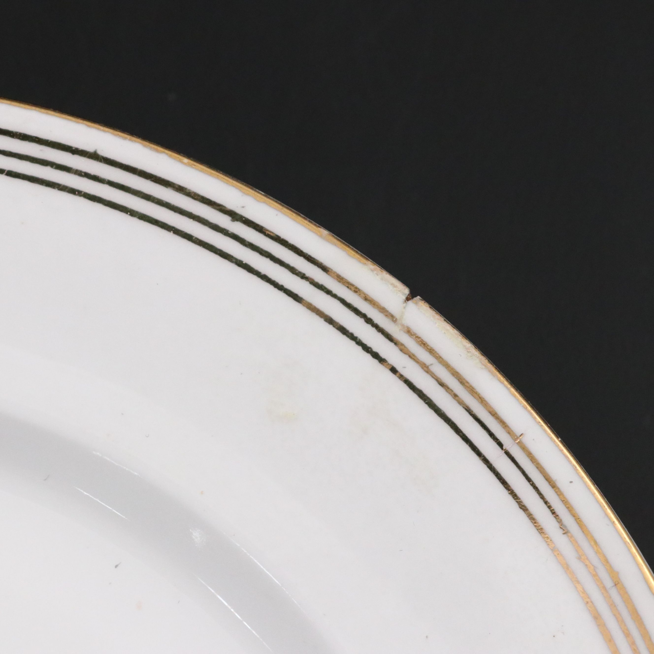 Bernardaud "Vienne" Cups and Saucers and Other Gilt Porcelain Dinnerware