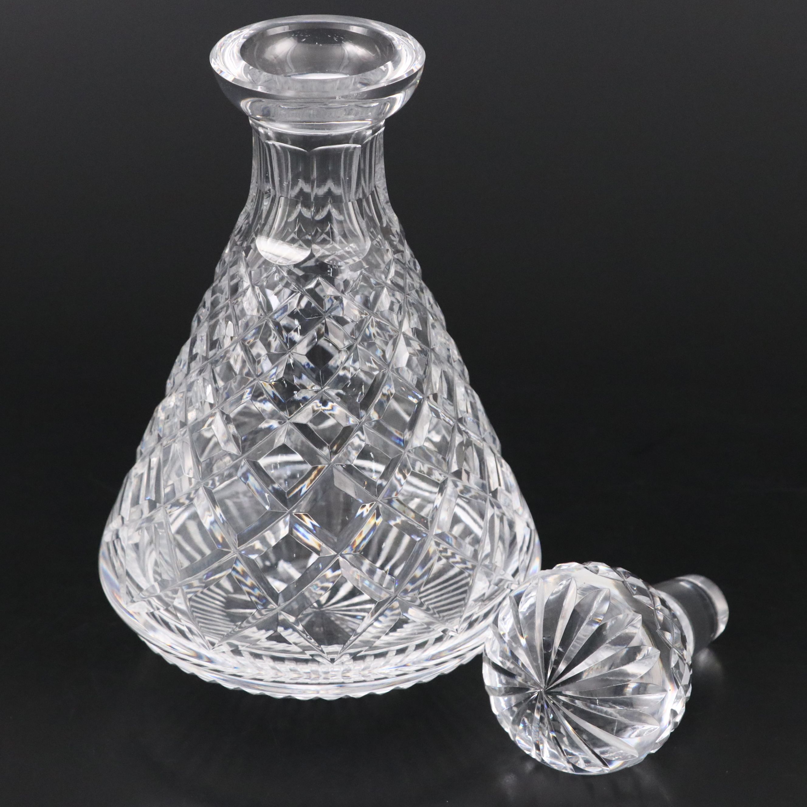 Waterford Crystal "Alana" Roly Poly Decanter, Mid to Late 20th Century