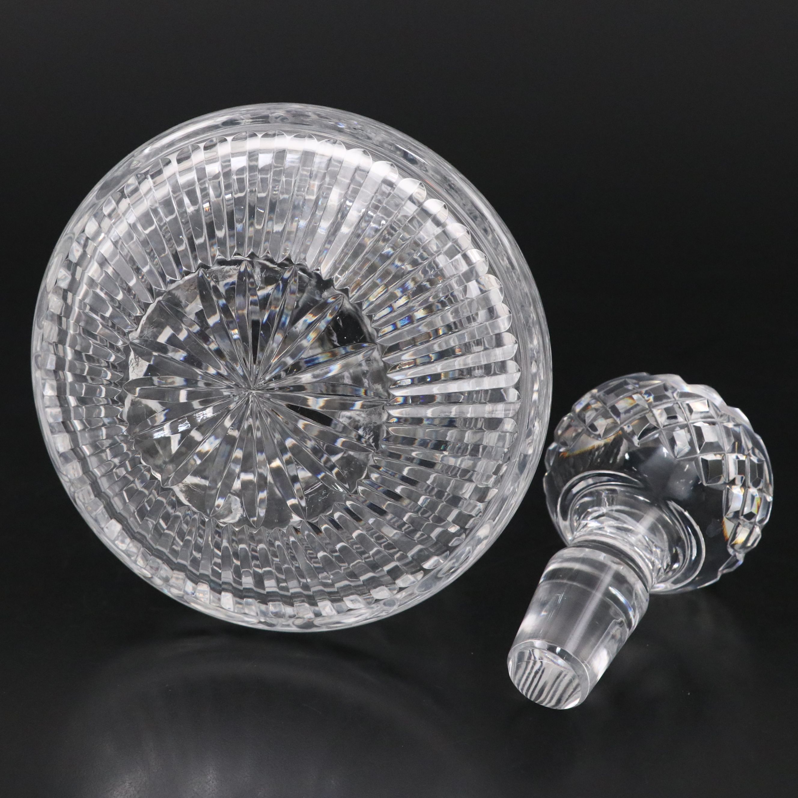Waterford Crystal "Alana" Roly Poly Decanter, Mid to Late 20th Century