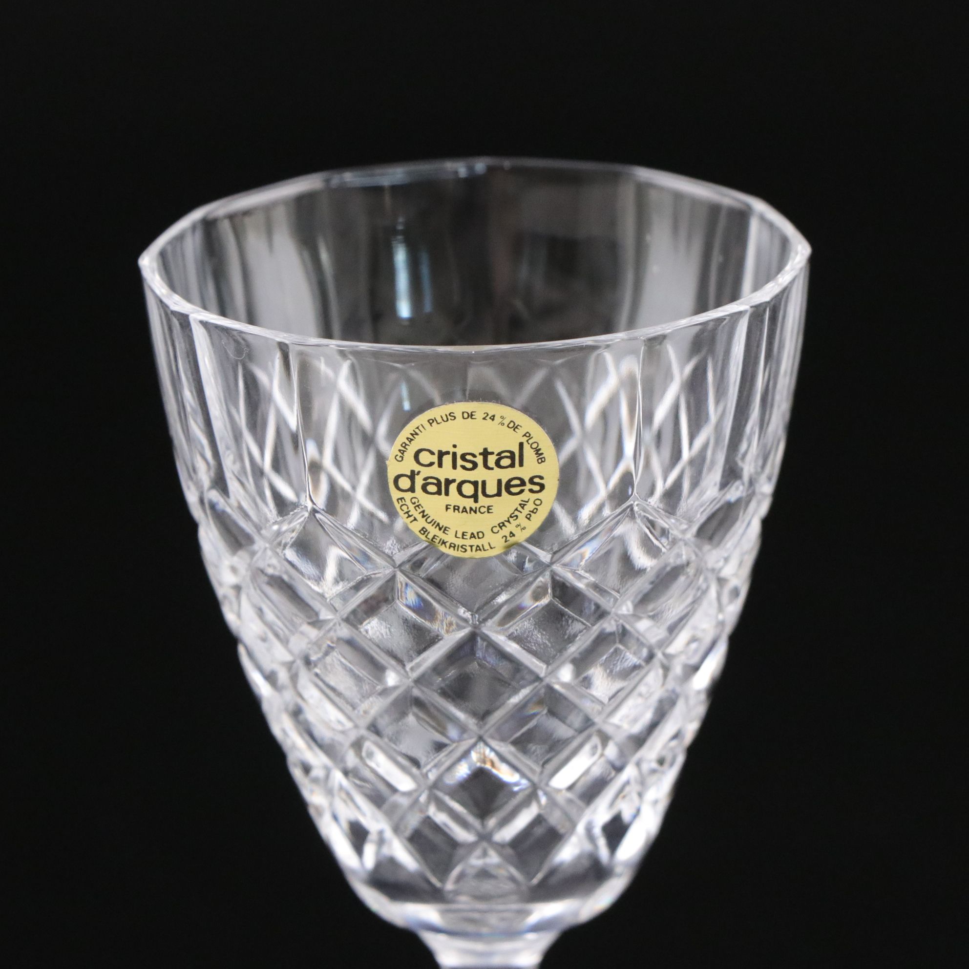 Cristal D'Arques "Dauphine" Crystal Wine Glasses