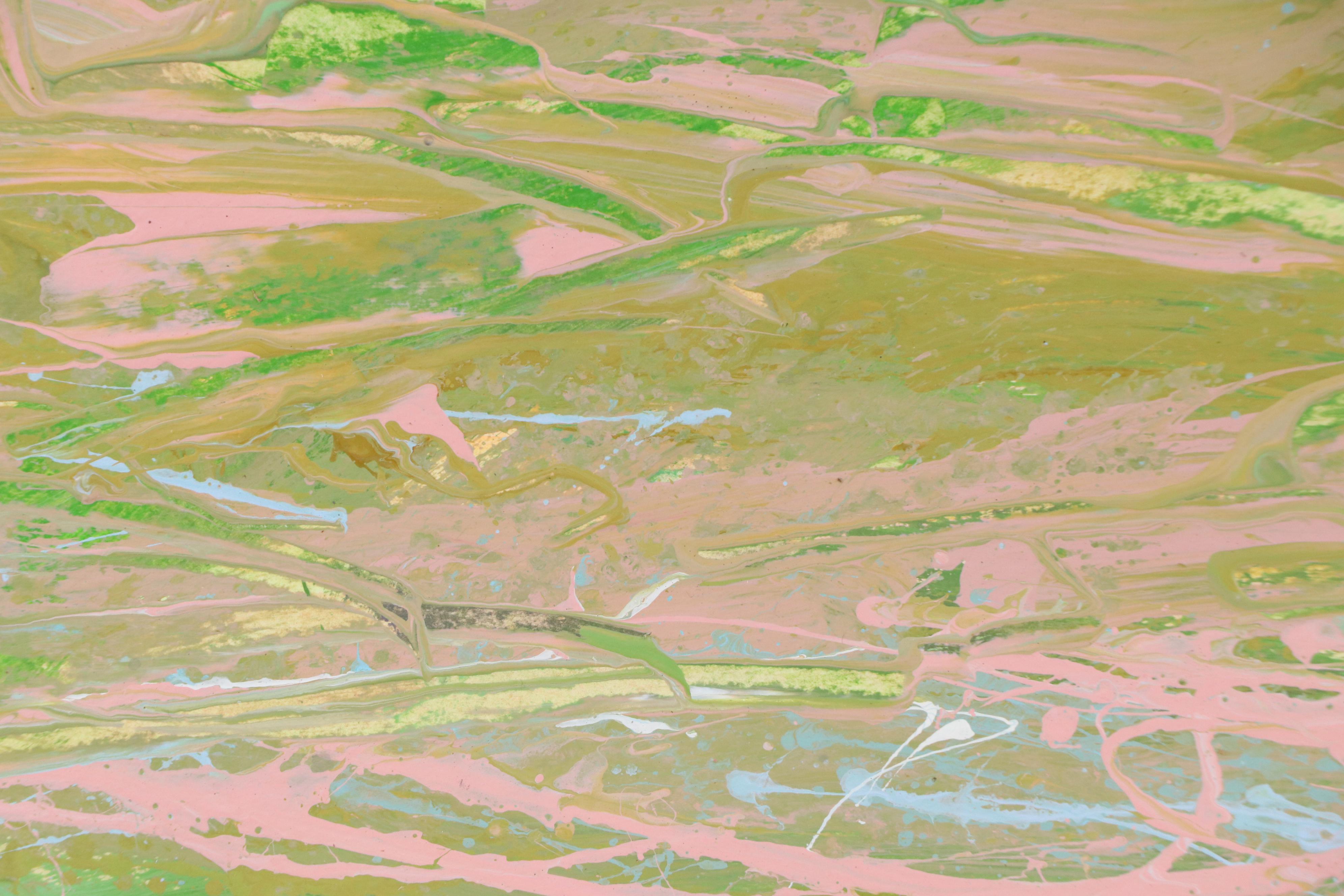 Harry Hilson Acrylic Painting of Abstracted Landscape, Late 20th Century