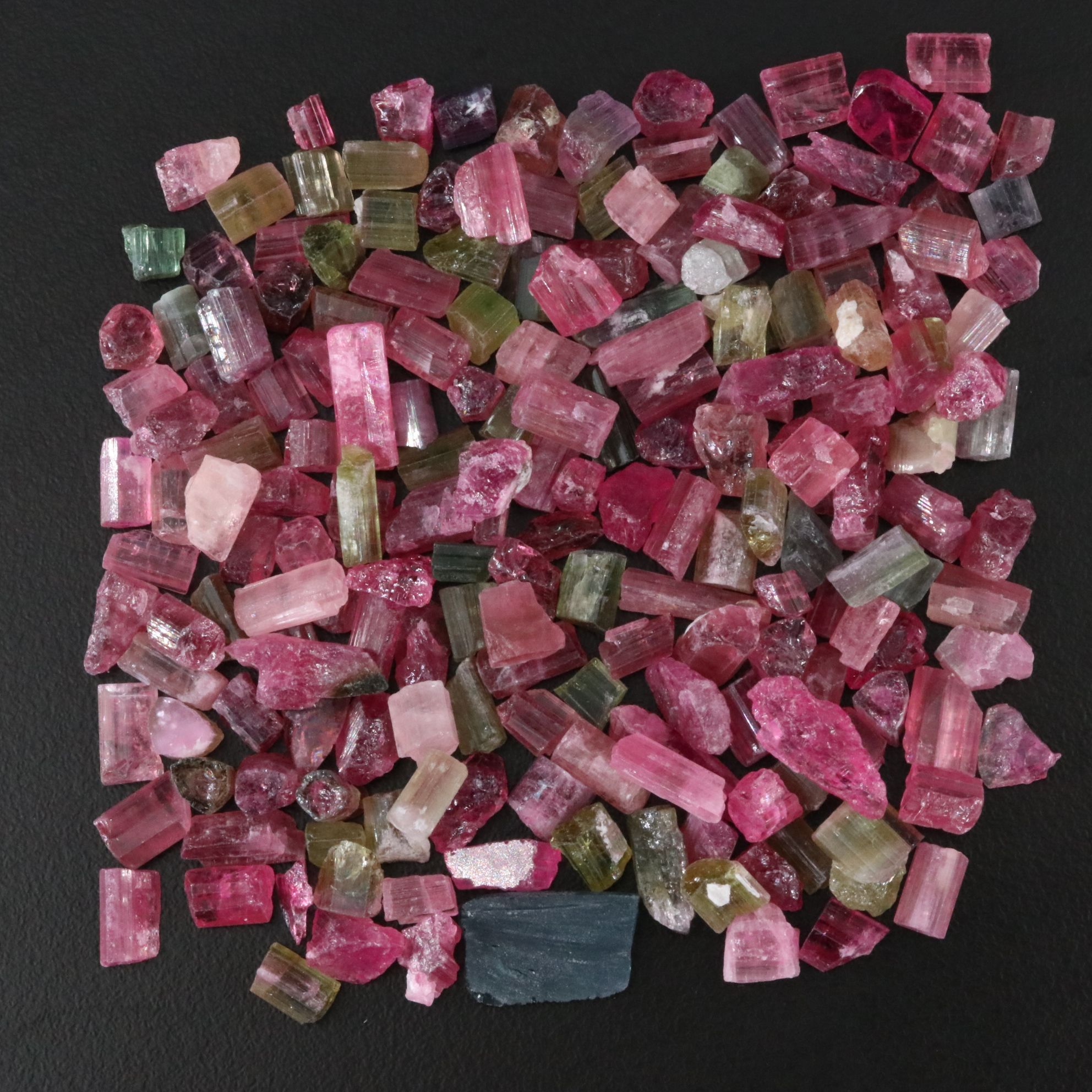 Loose 243.50 CTW Rough Tourmaline Lot