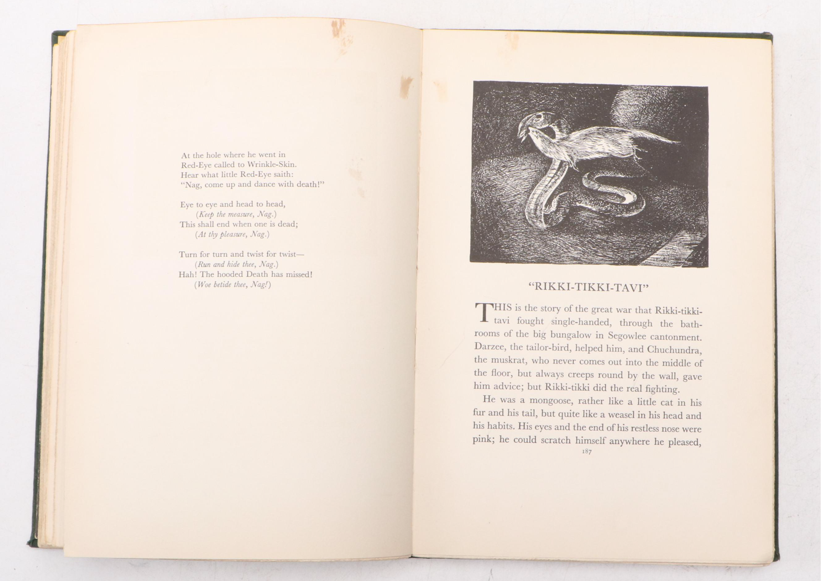 Kurt Wiese Illustrated "The Jungle Book" by Rudyard Kipling, 1935