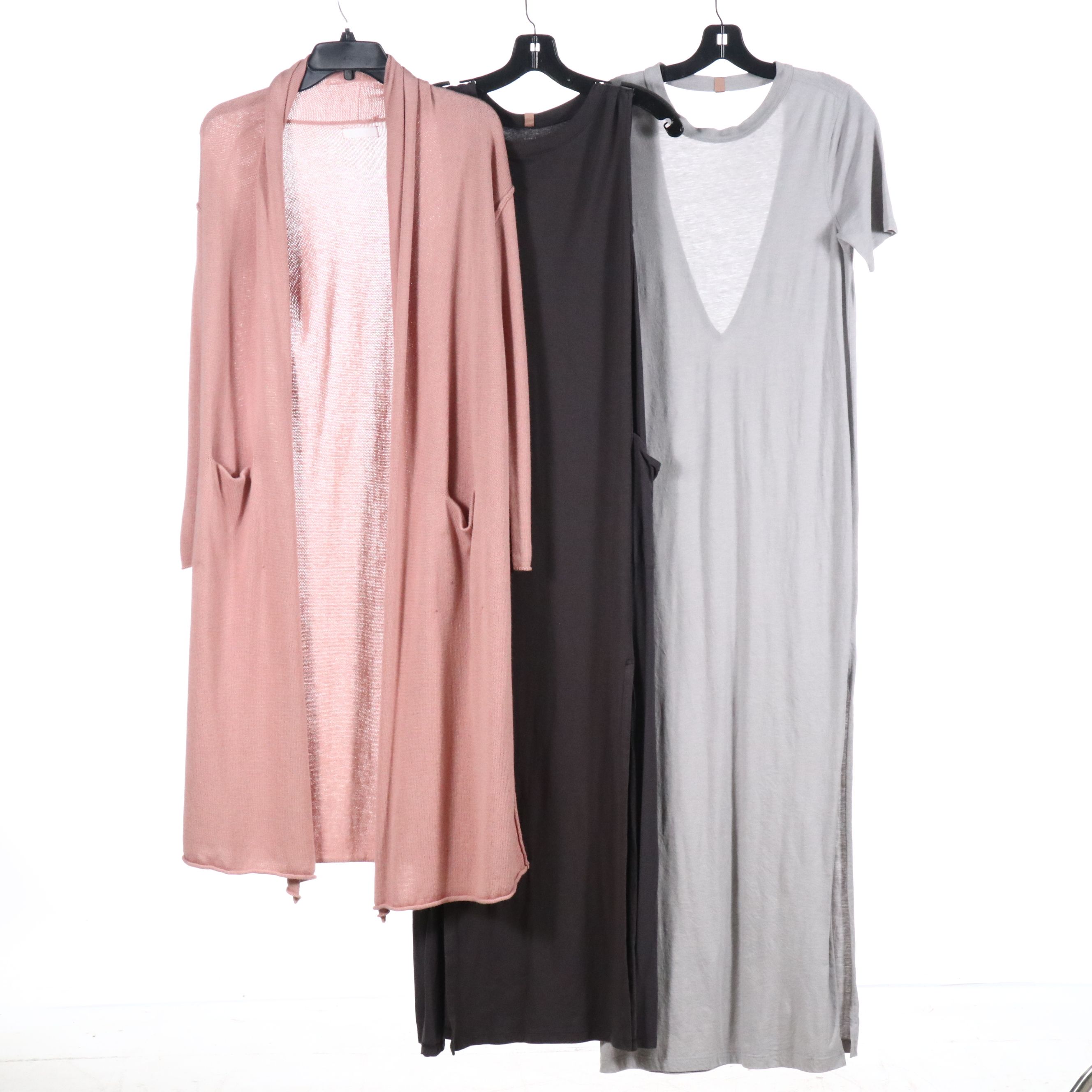 Oséree Gold Kaftan, Sablyn Silk & Cashmere Long Cardigan w/ Other Casual Dresses