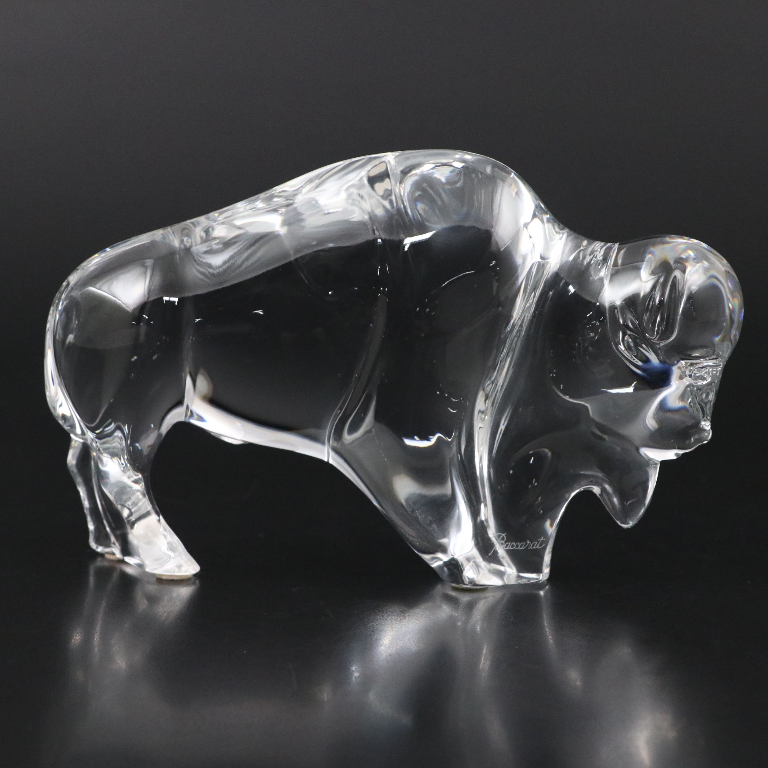 Baccarat Crystal Buffalo with Box