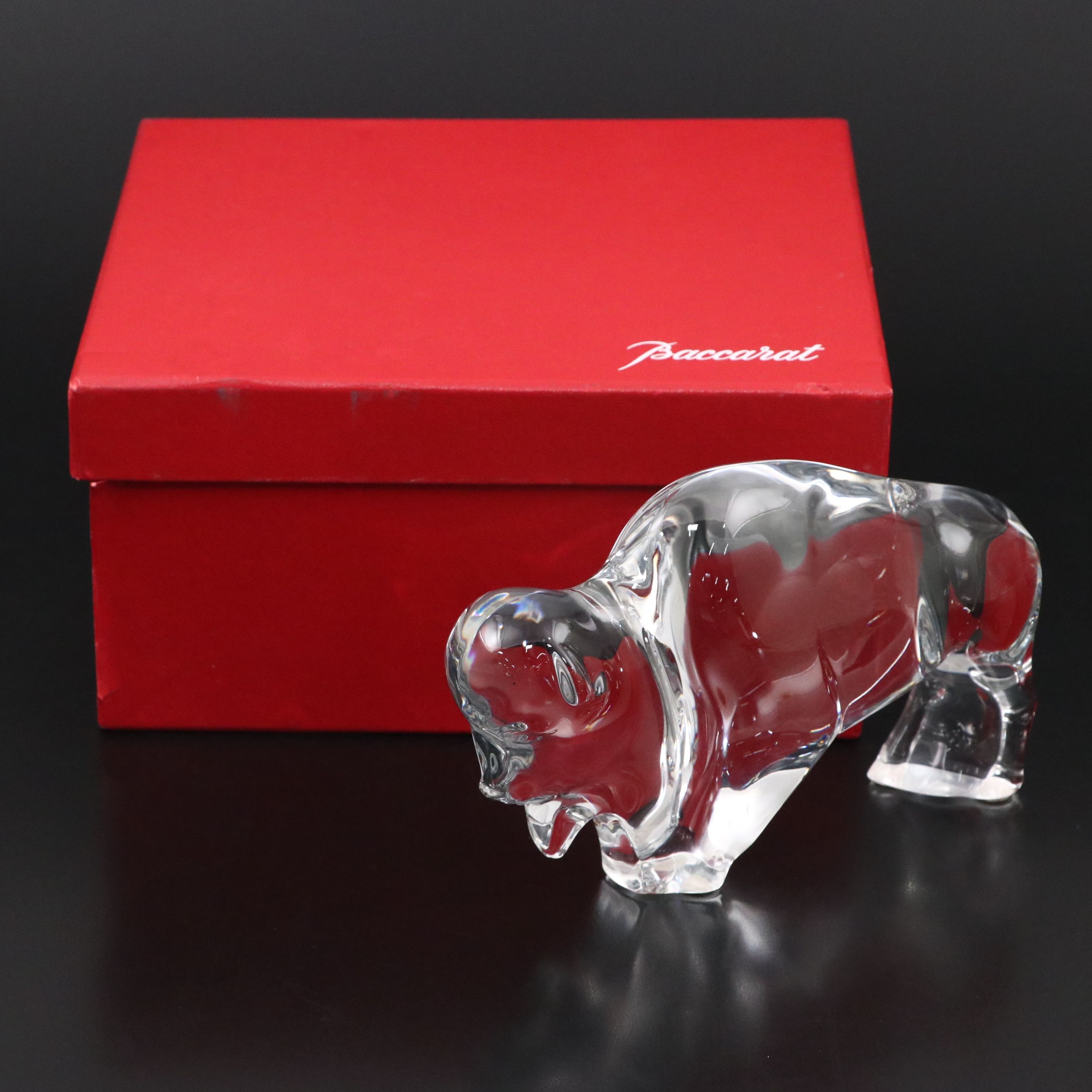 Baccarat Crystal Buffalo with Box