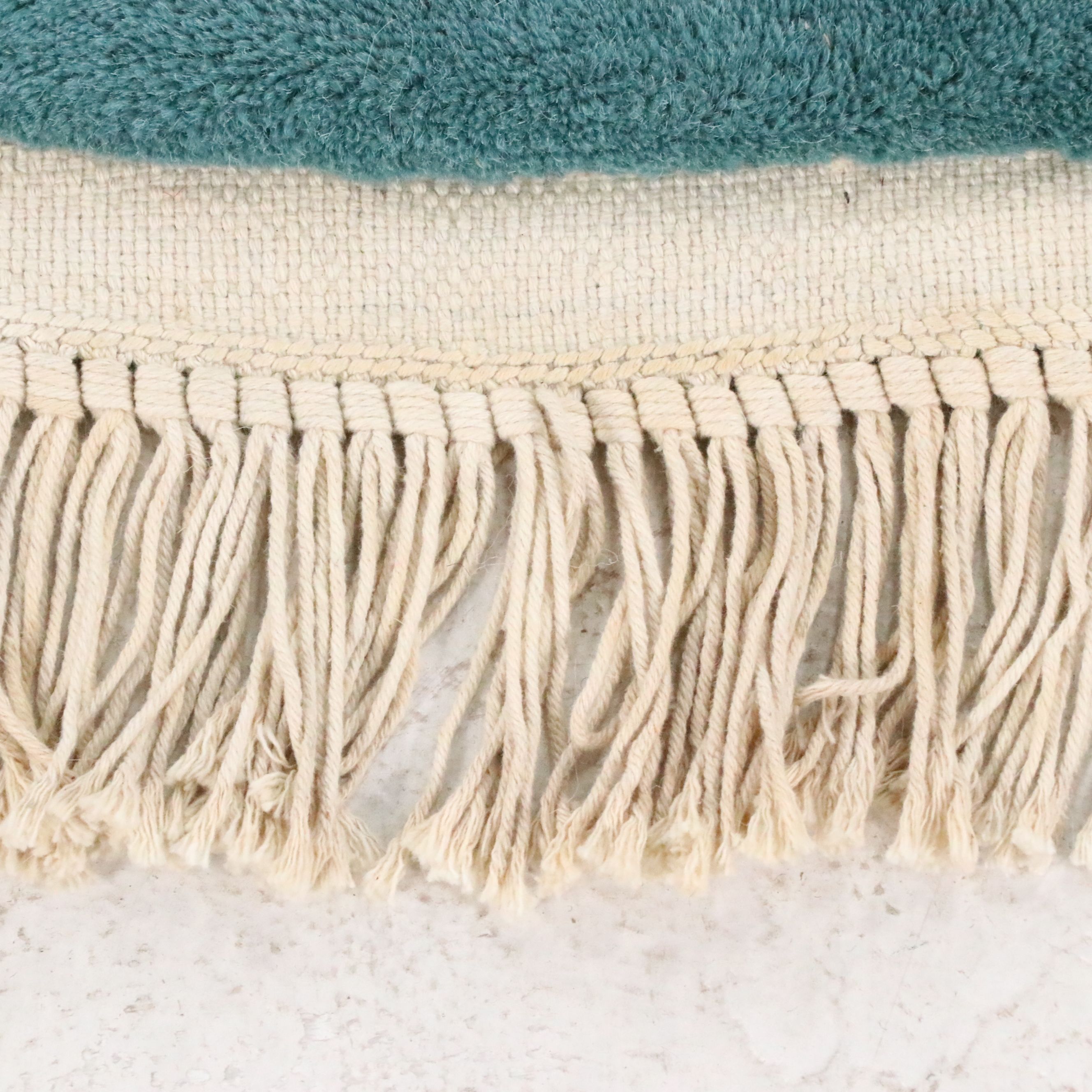 6'1 Round Hand-Knotted Sino-French Aubusson Area Rug