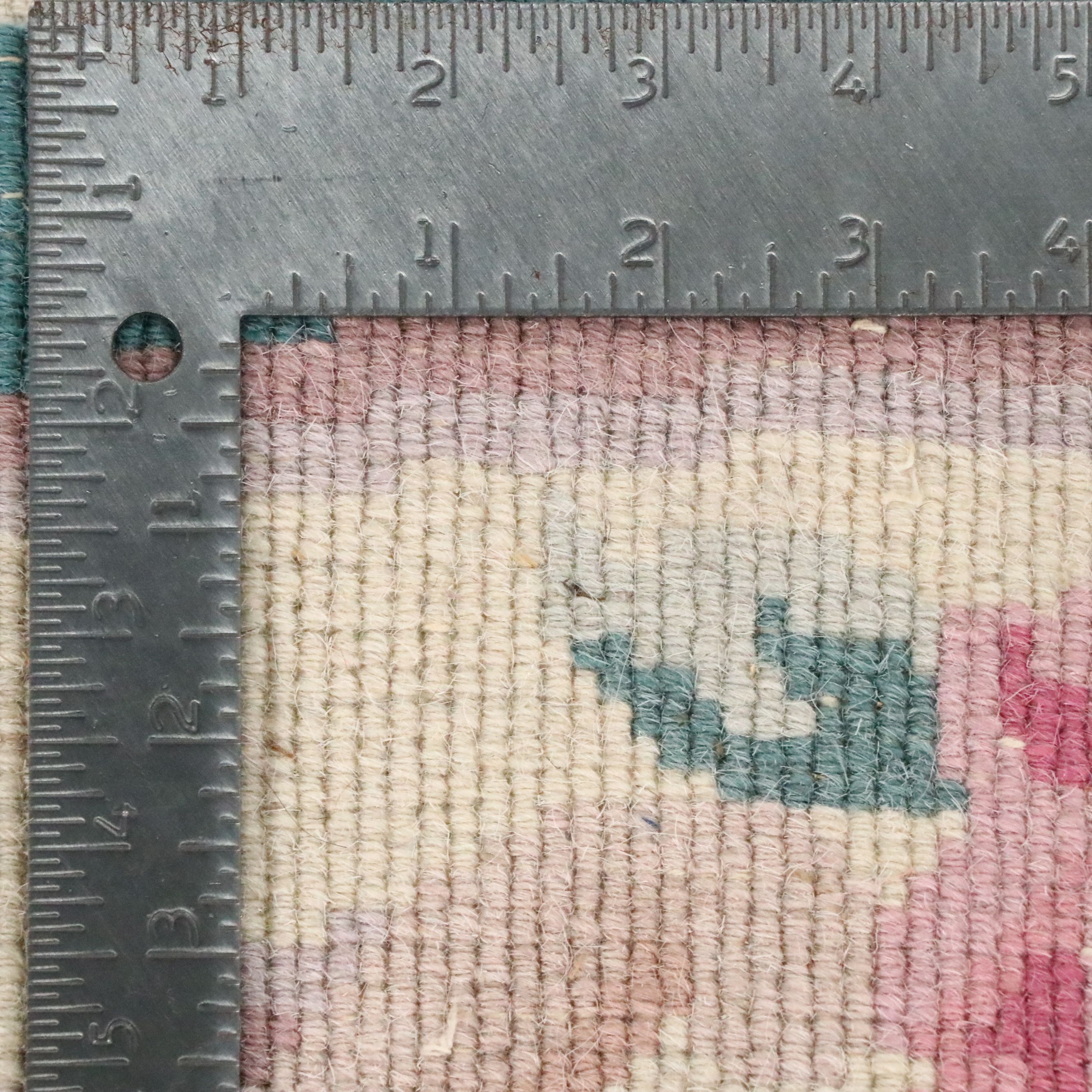 6'1 Round Hand-Knotted Sino-French Aubusson Area Rug