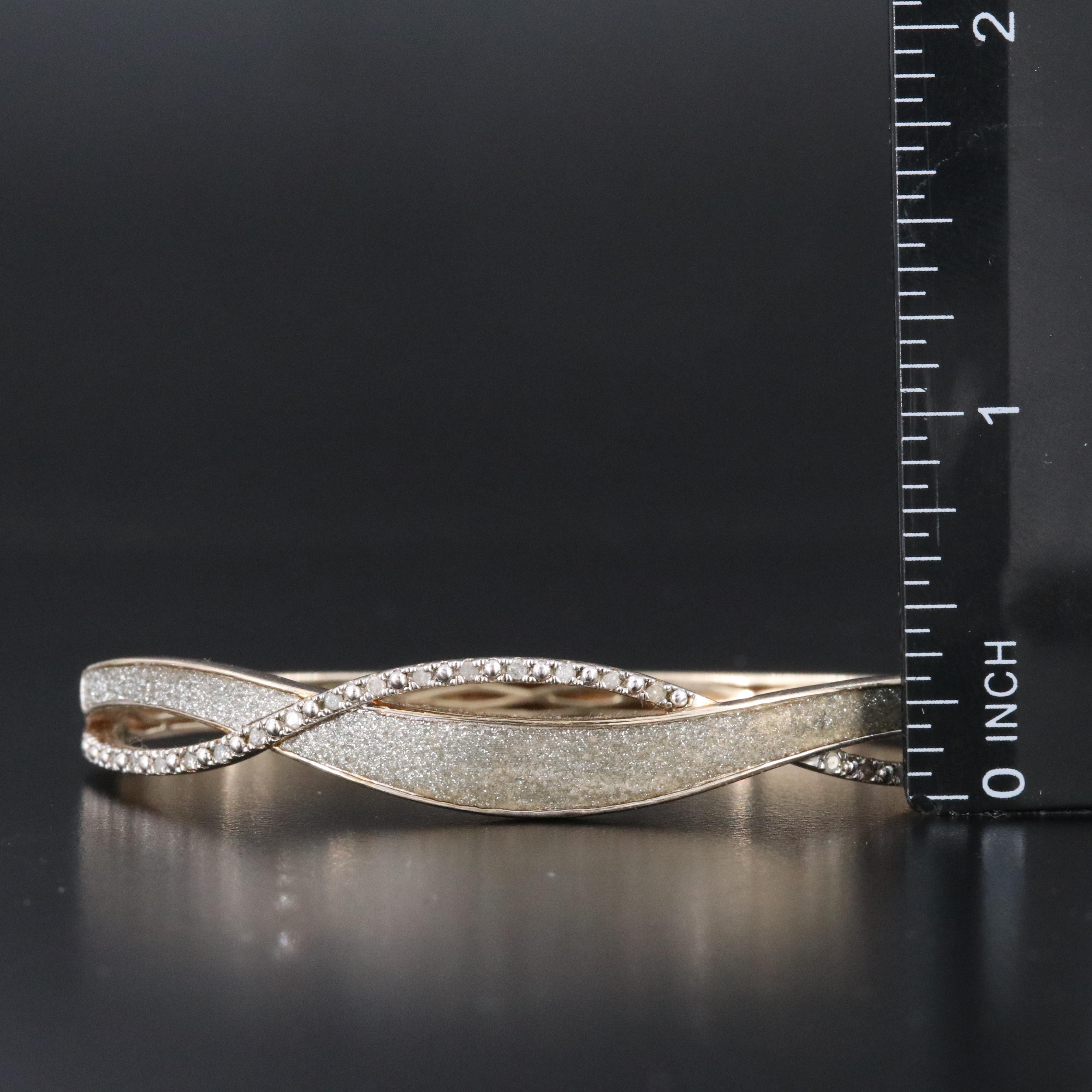 Sterling Diamond Bangle