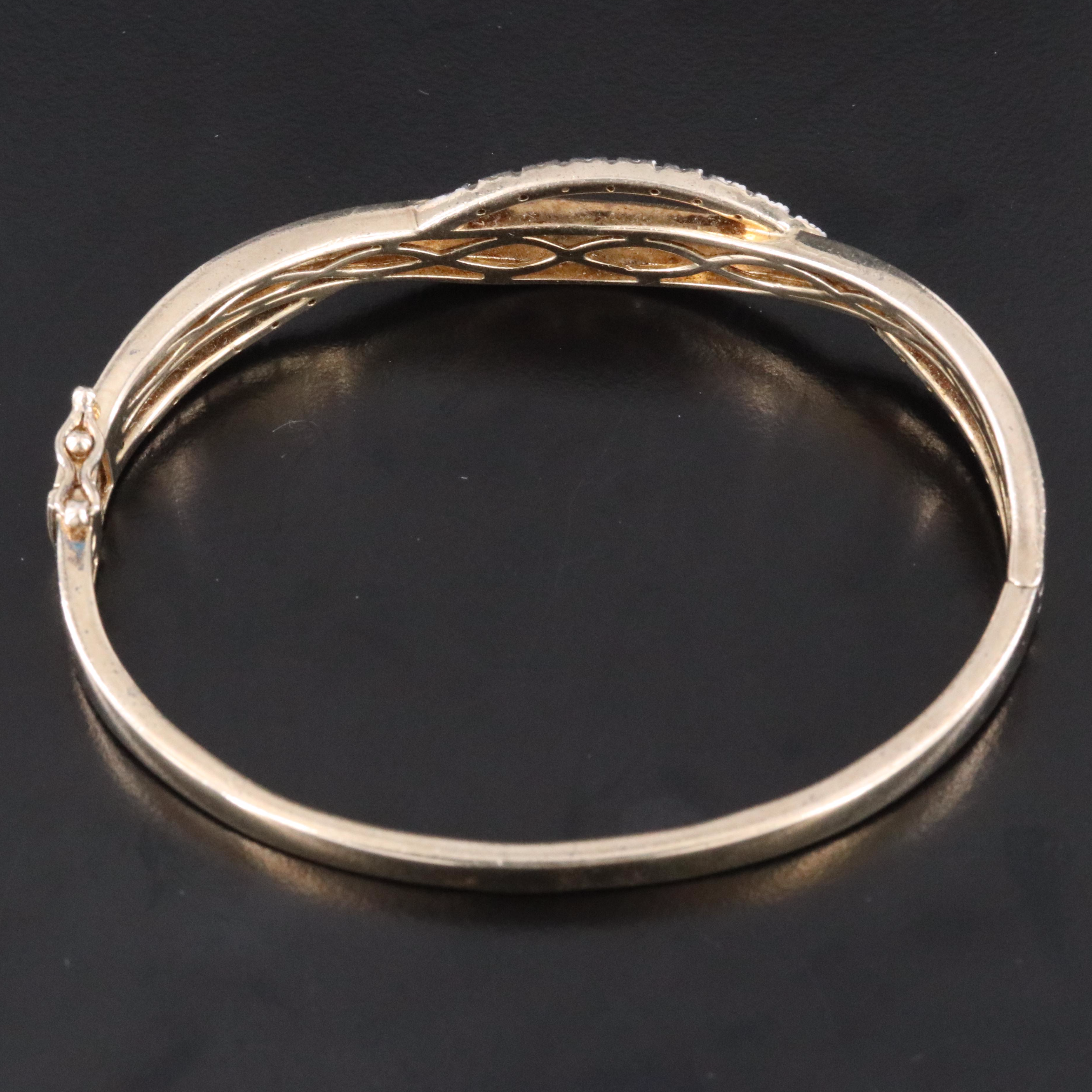 Sterling Diamond Bangle