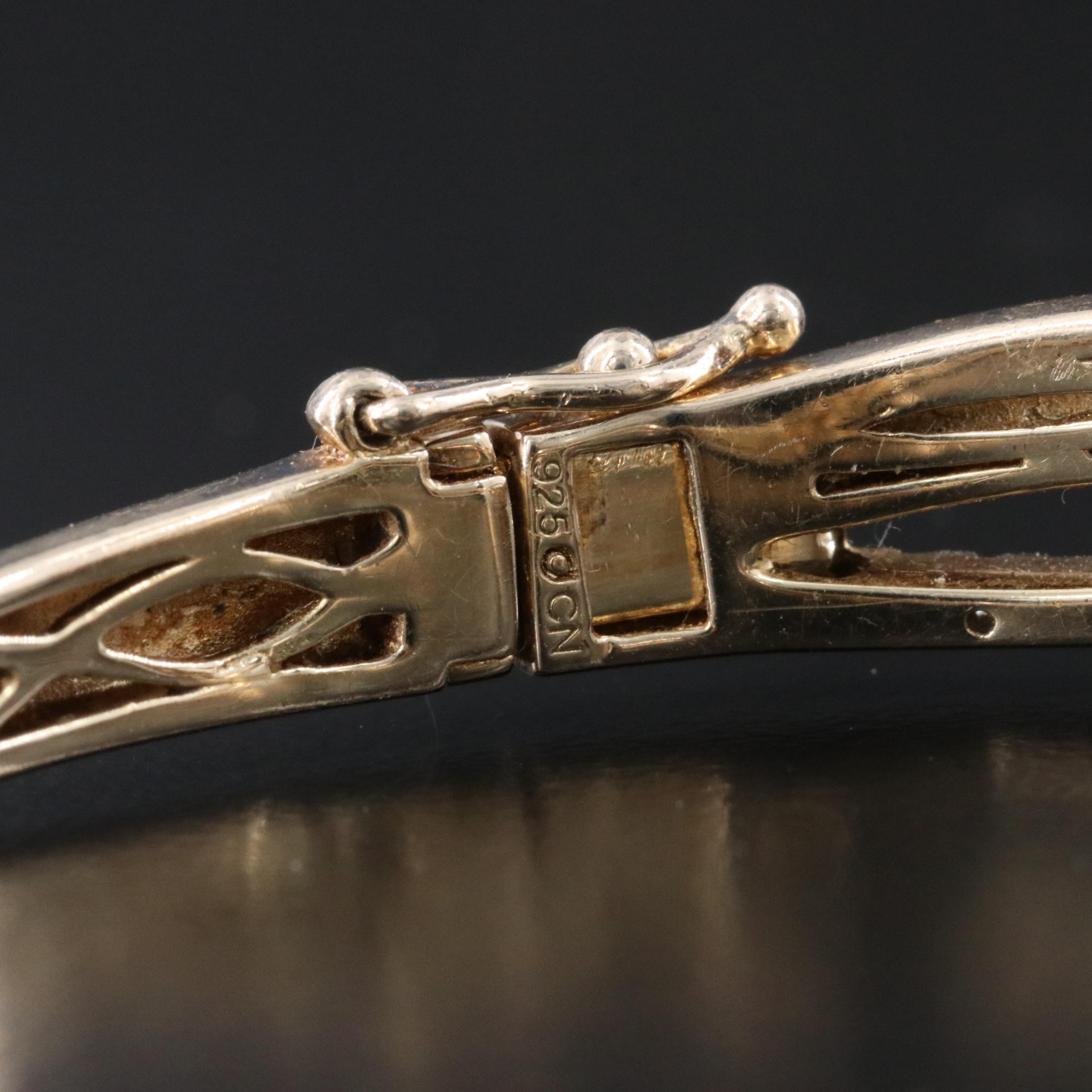 Sterling Diamond Bangle