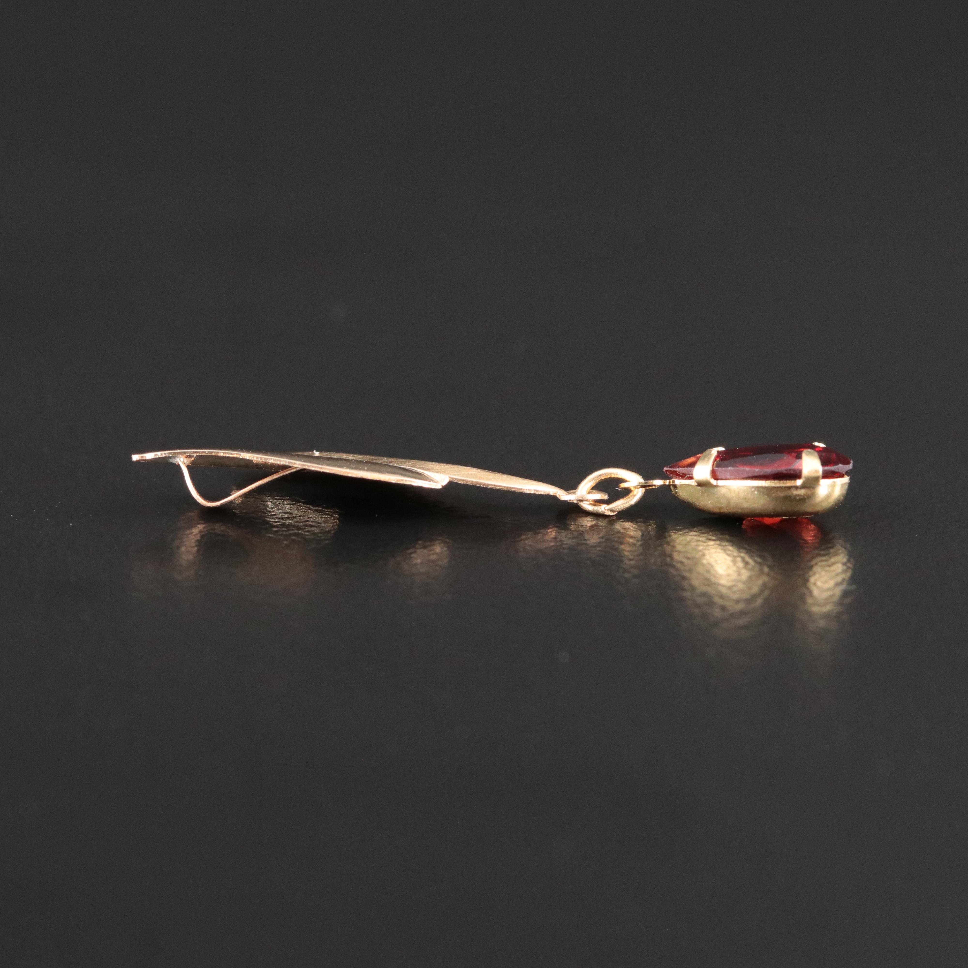 14K Garnet Pendant