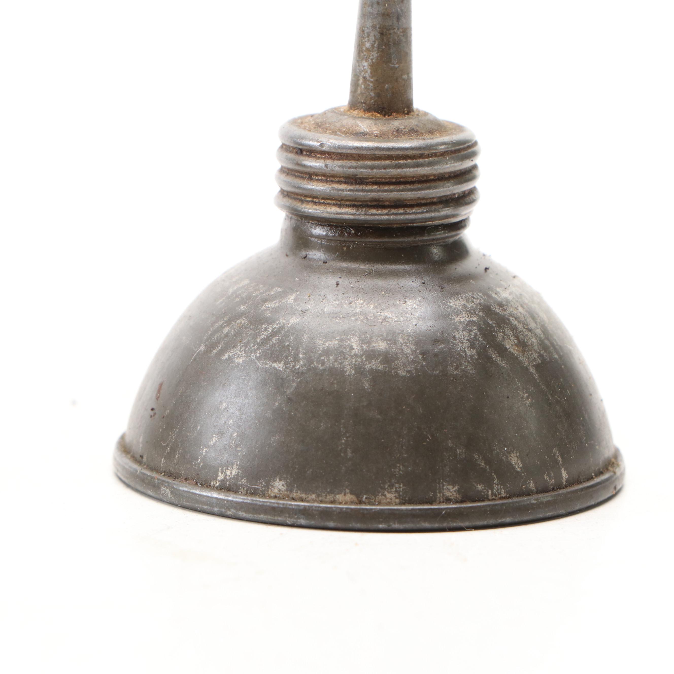 Eagle Copper Oil Can with Other Oil Cans, Vintage