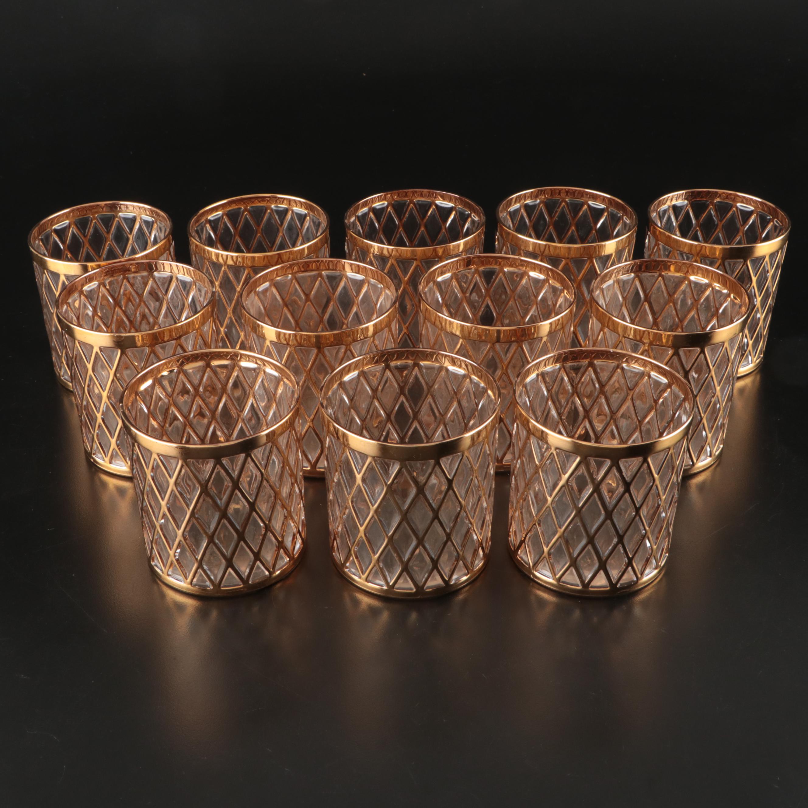 Imperial "Sekai Ichi Gold" Old Fashioned Glasses, 1965–1974