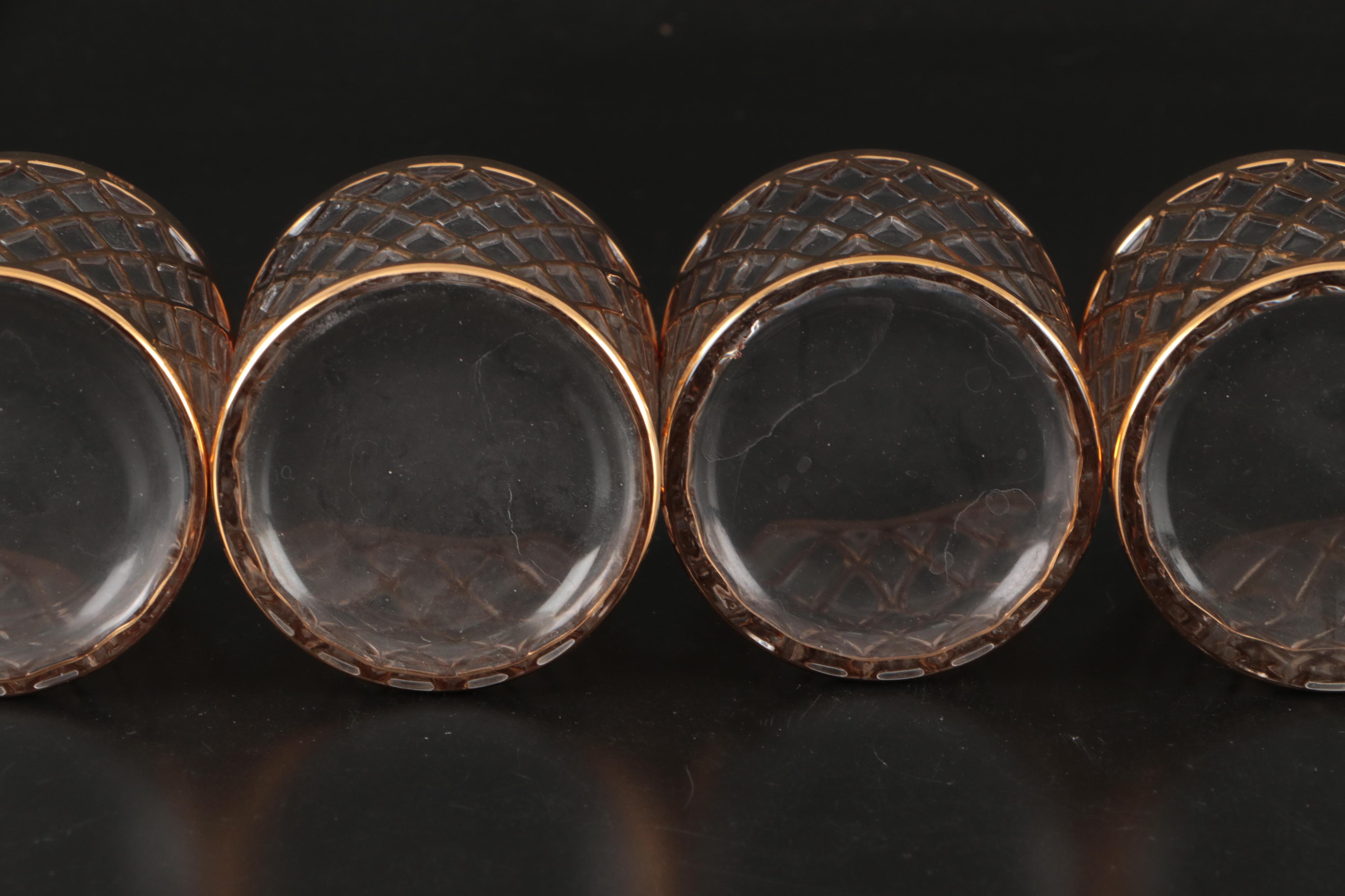 Imperial "Sekai Ichi Gold" Old Fashioned Glasses, 1965–1974