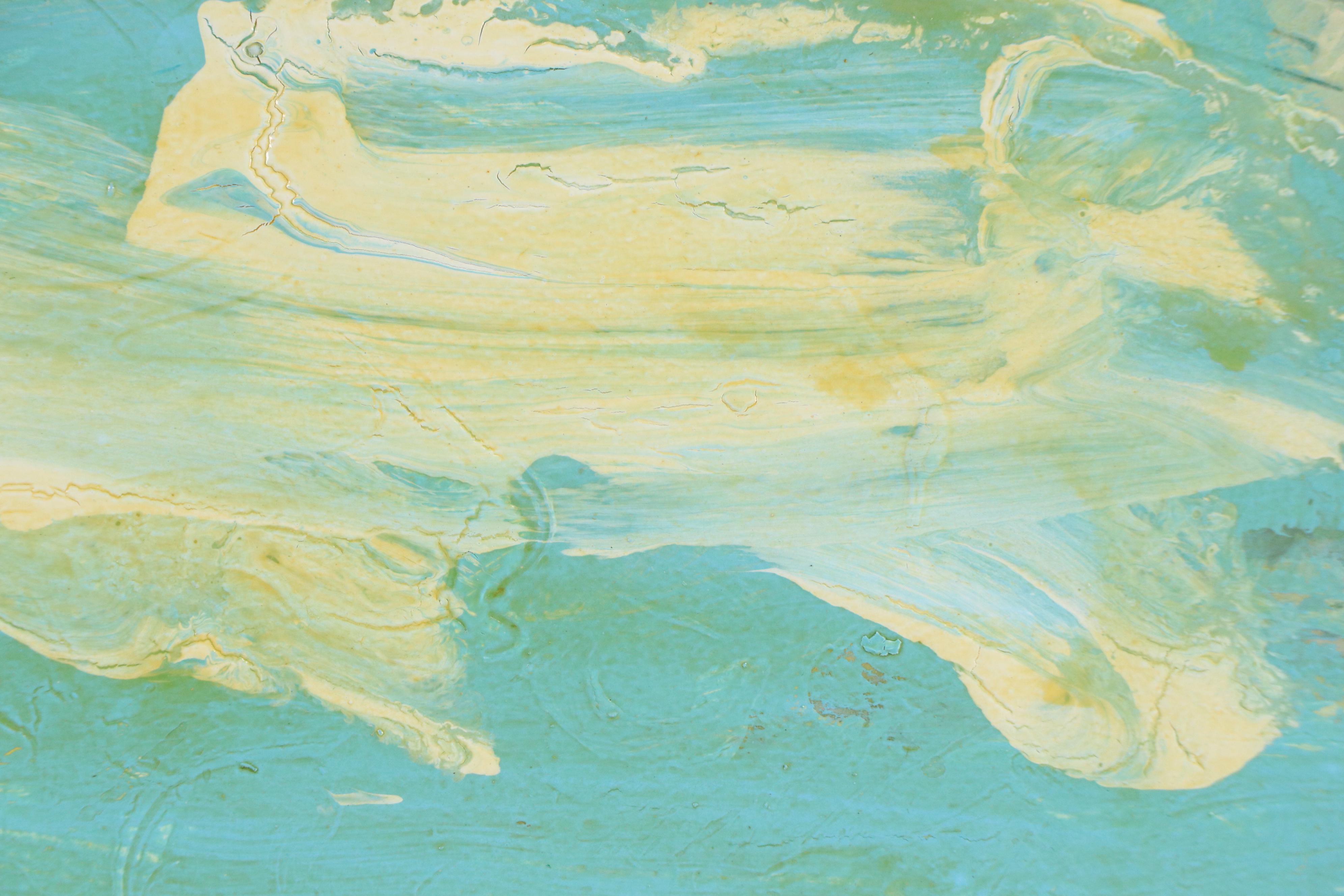 Harry Hilson Oil Painting of Abstracted Landscape, Late 20th Century