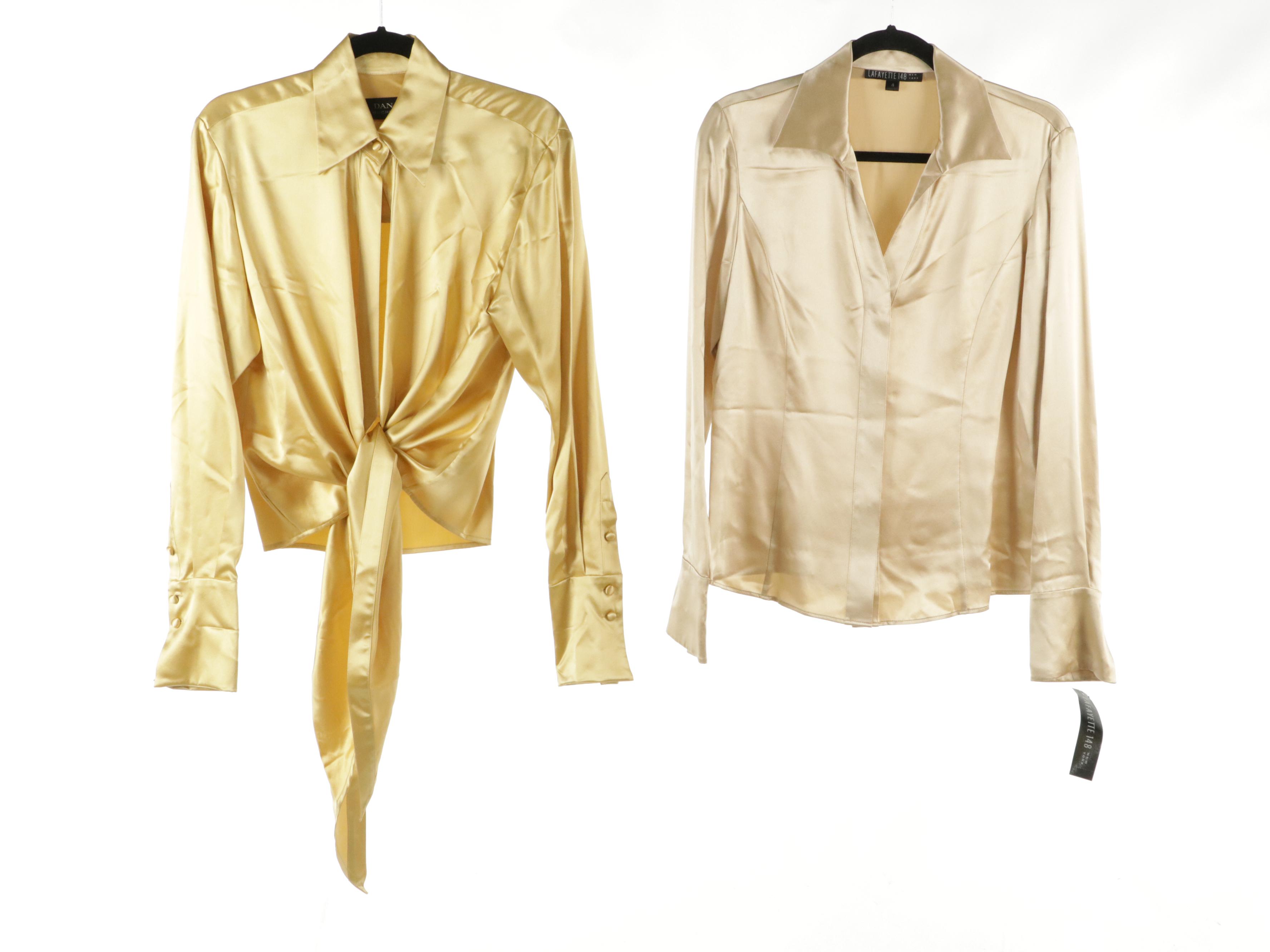 Silk Button-Down Blouses from Ellen Tracy, Dana Buchman and More