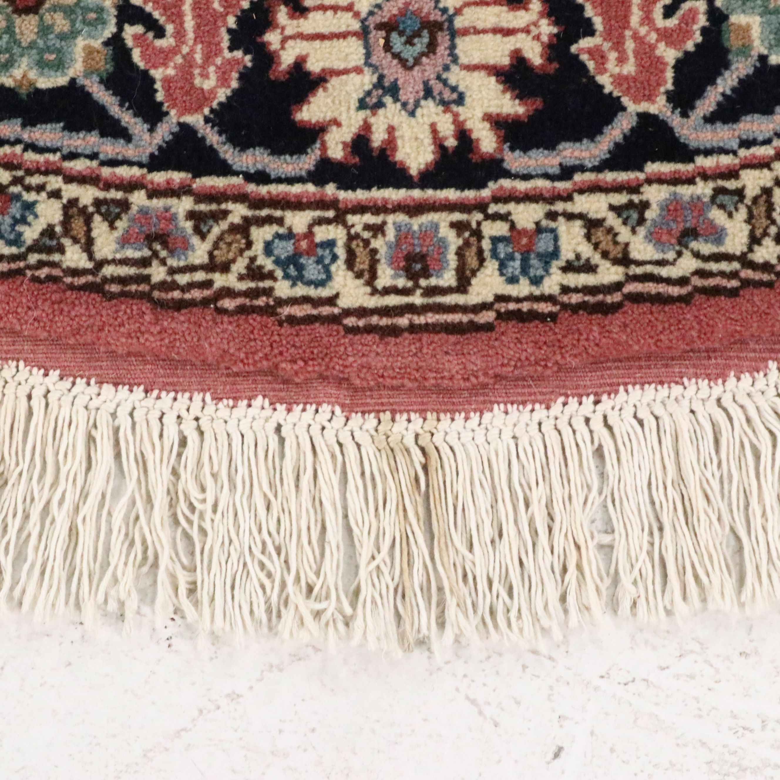 5'8 Round Hand-Knotted Romanian Bucharest Area Rug