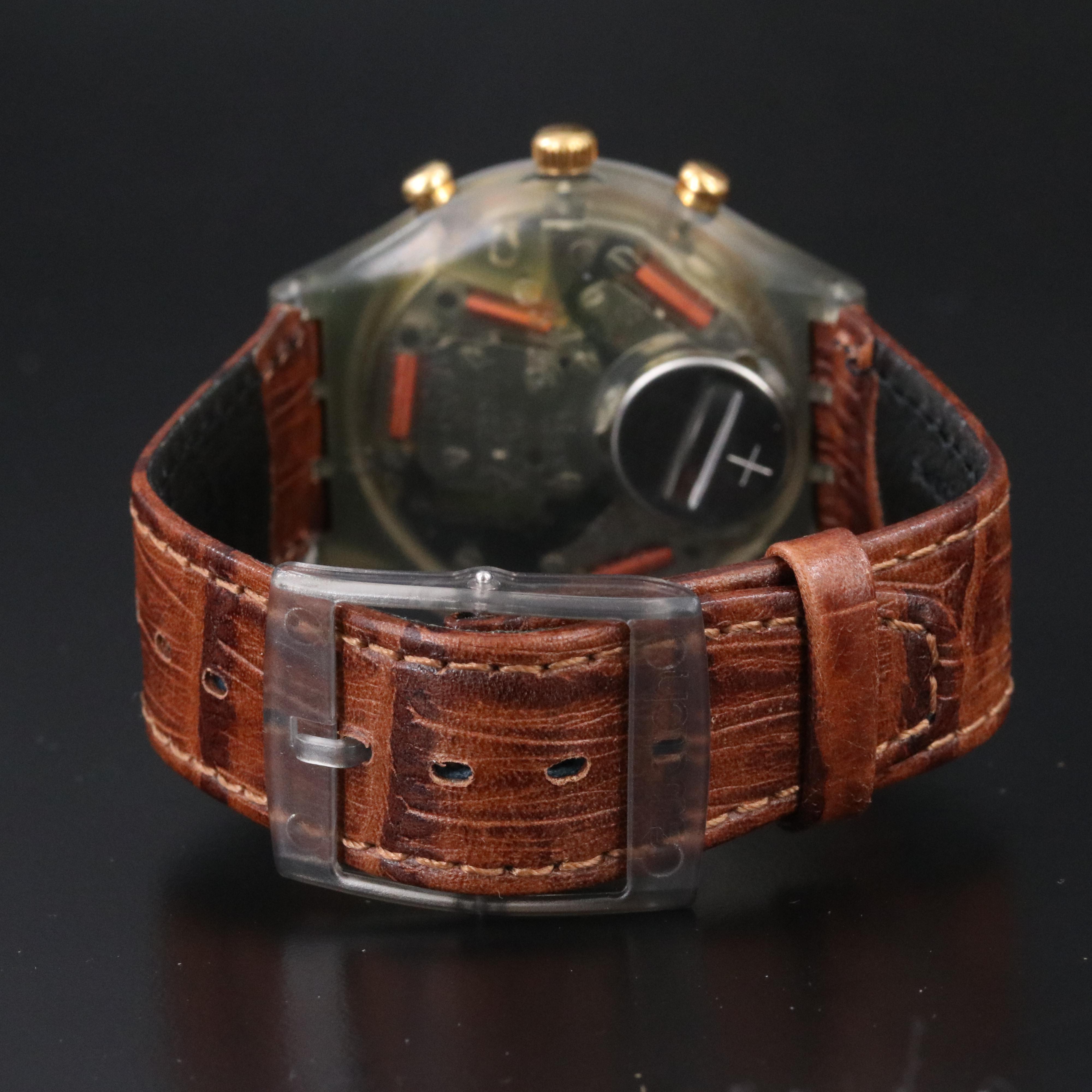 Swatch Goldfinger Chronograph Watch