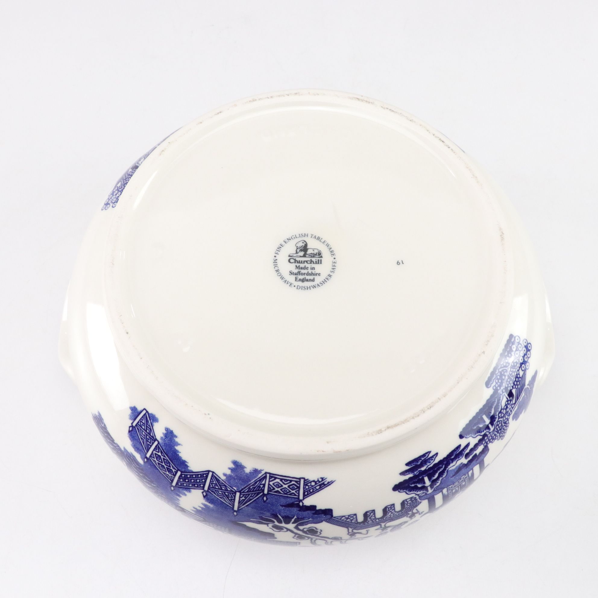 Churchill "Willow Blue" Teapot, Gravy Boat & Other Tableware