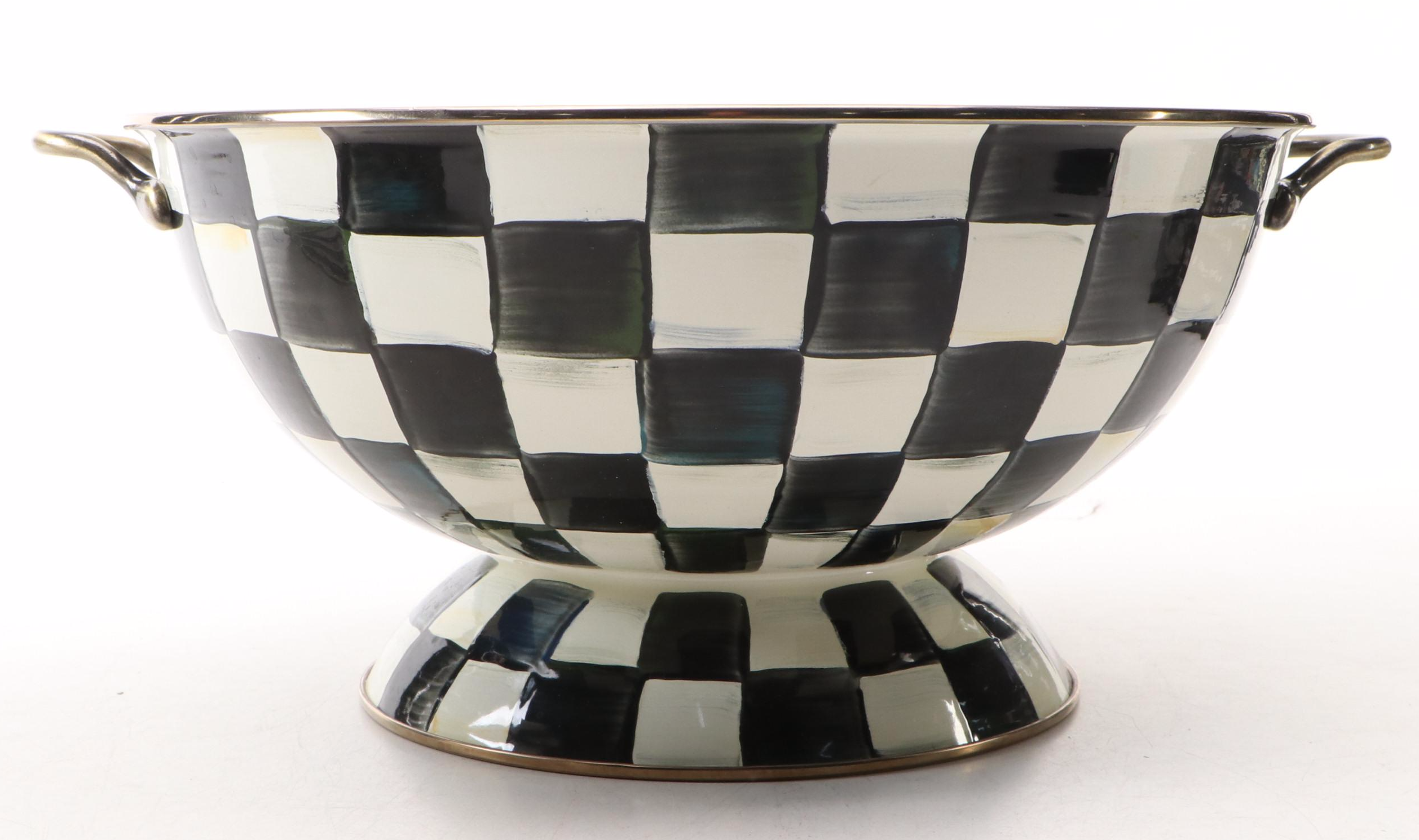 MacKenzie-Childs "Courtly Check" Enamel Everything Bowl