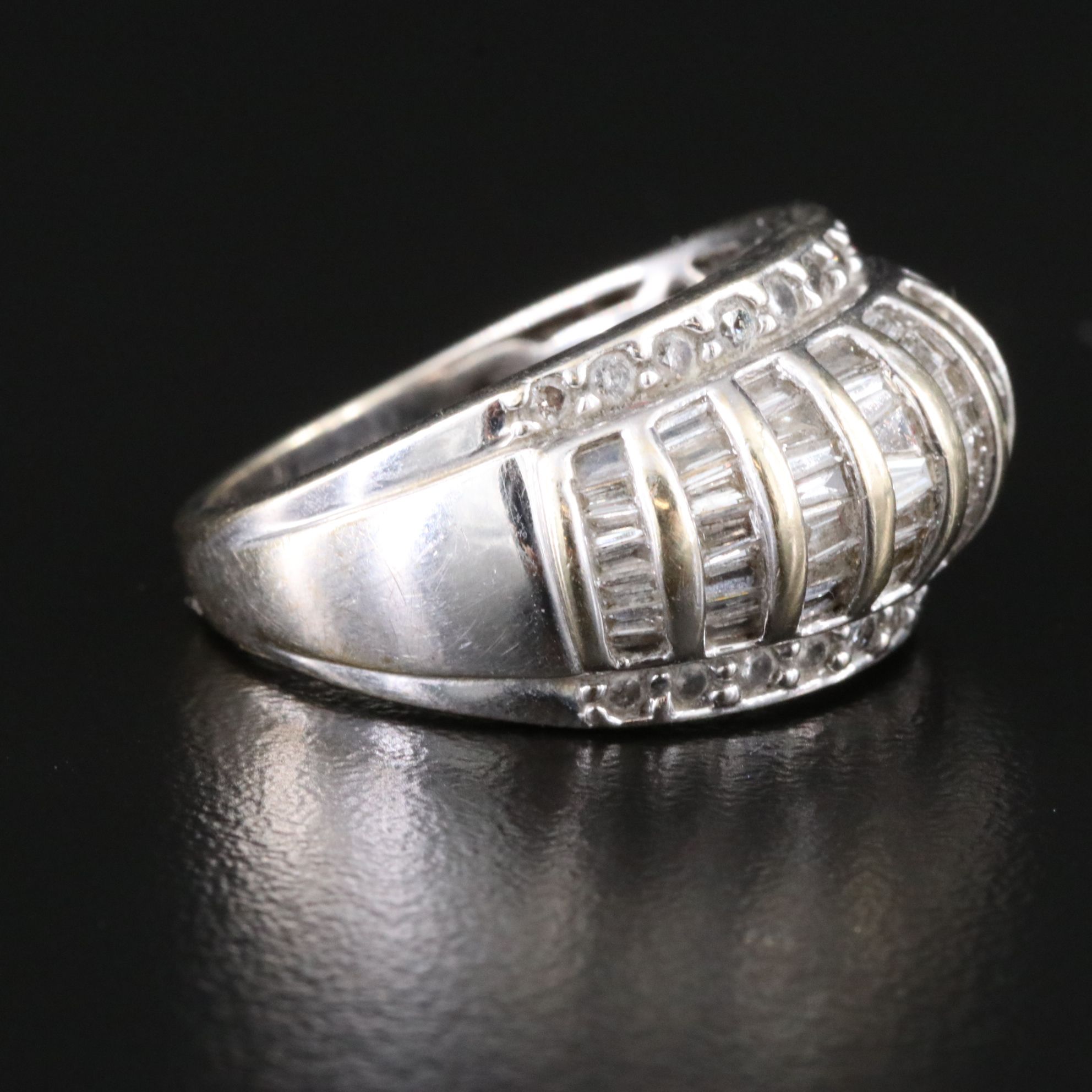 14K 2.07 CTW Diamond Tapered Ring