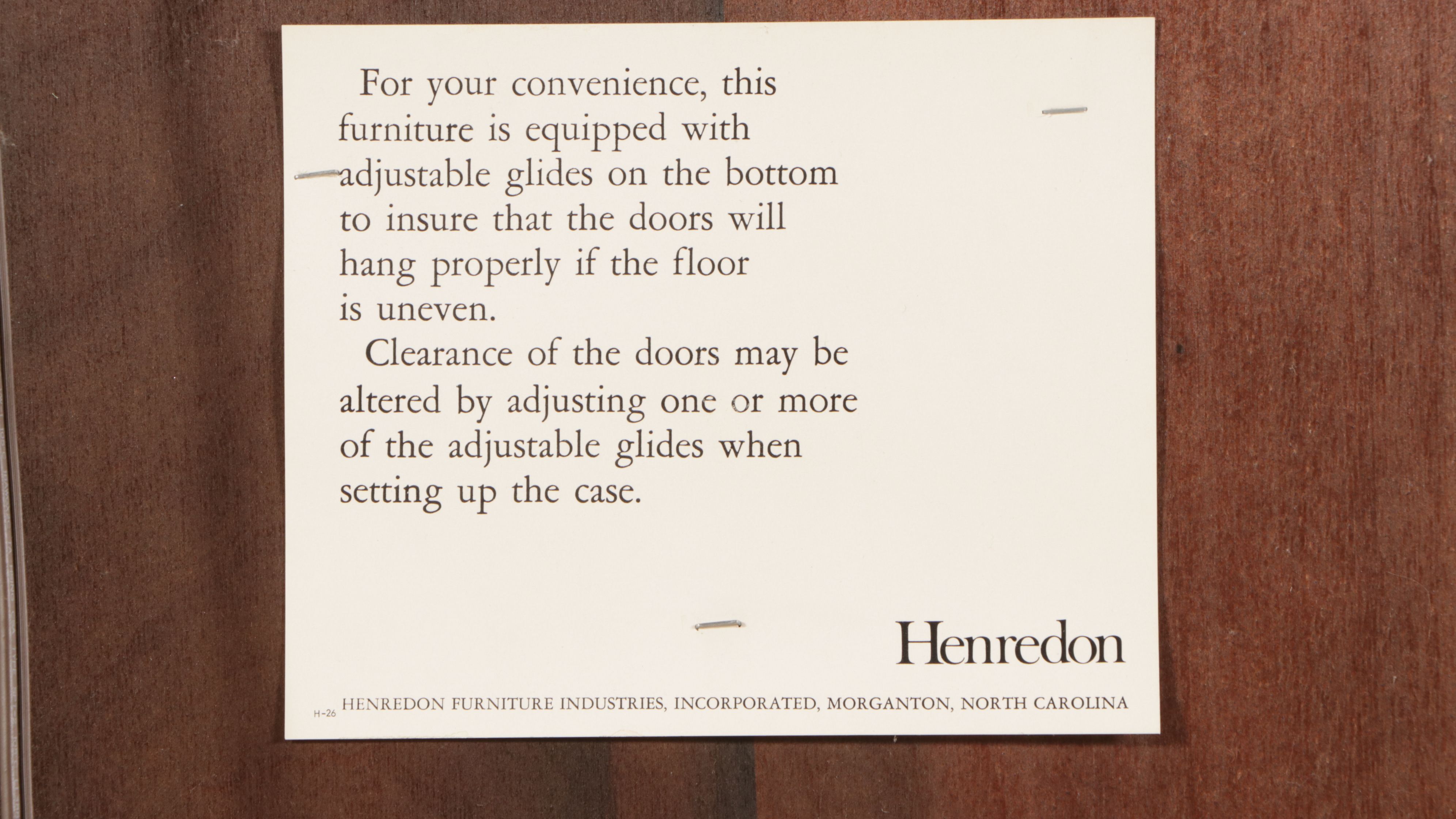 Henredon Campaign Style Oak Finish and Brass Illuminated China Cabinet