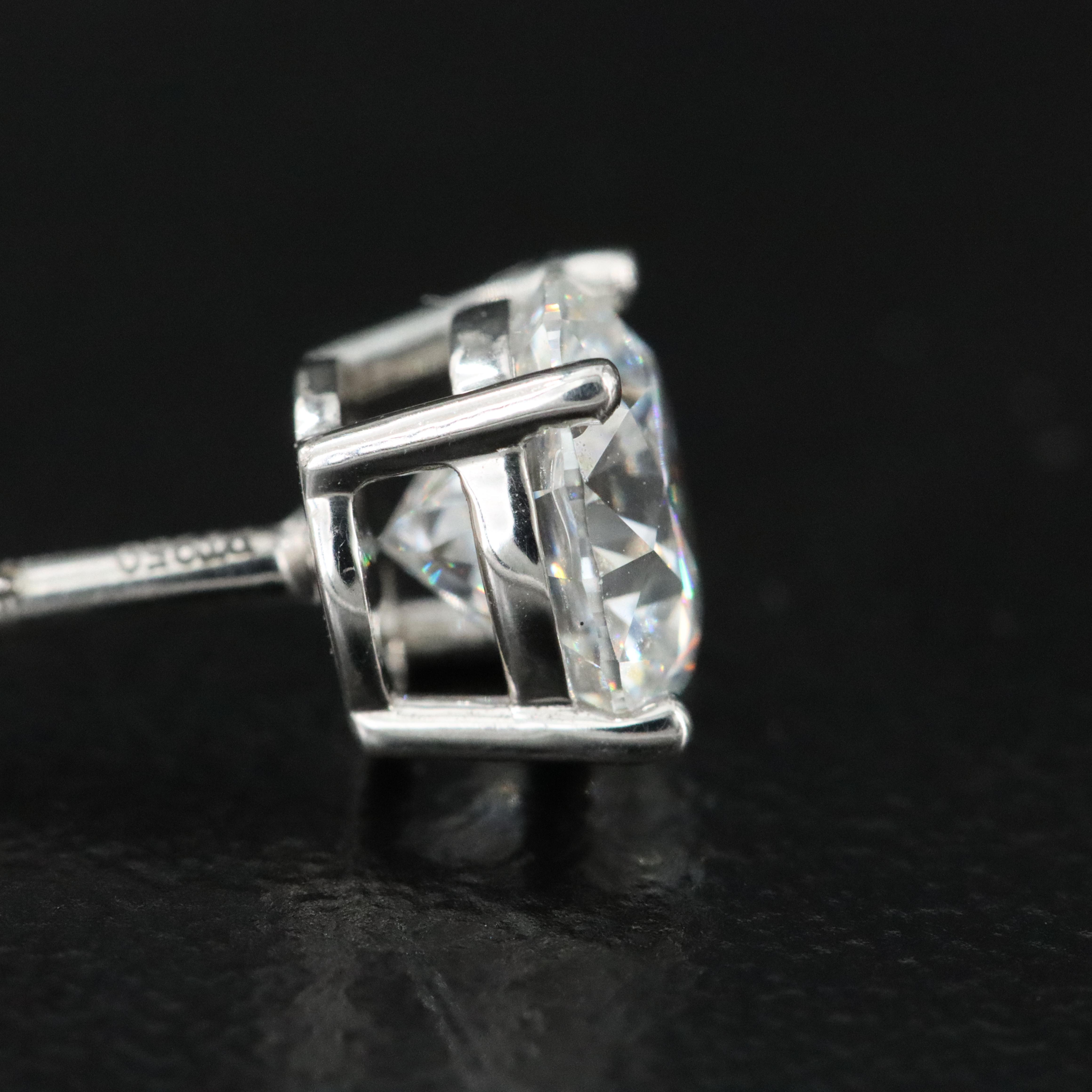 Platinum 2.18 CTW Lab Grown Diamond Stud Earrings with IGI Reports