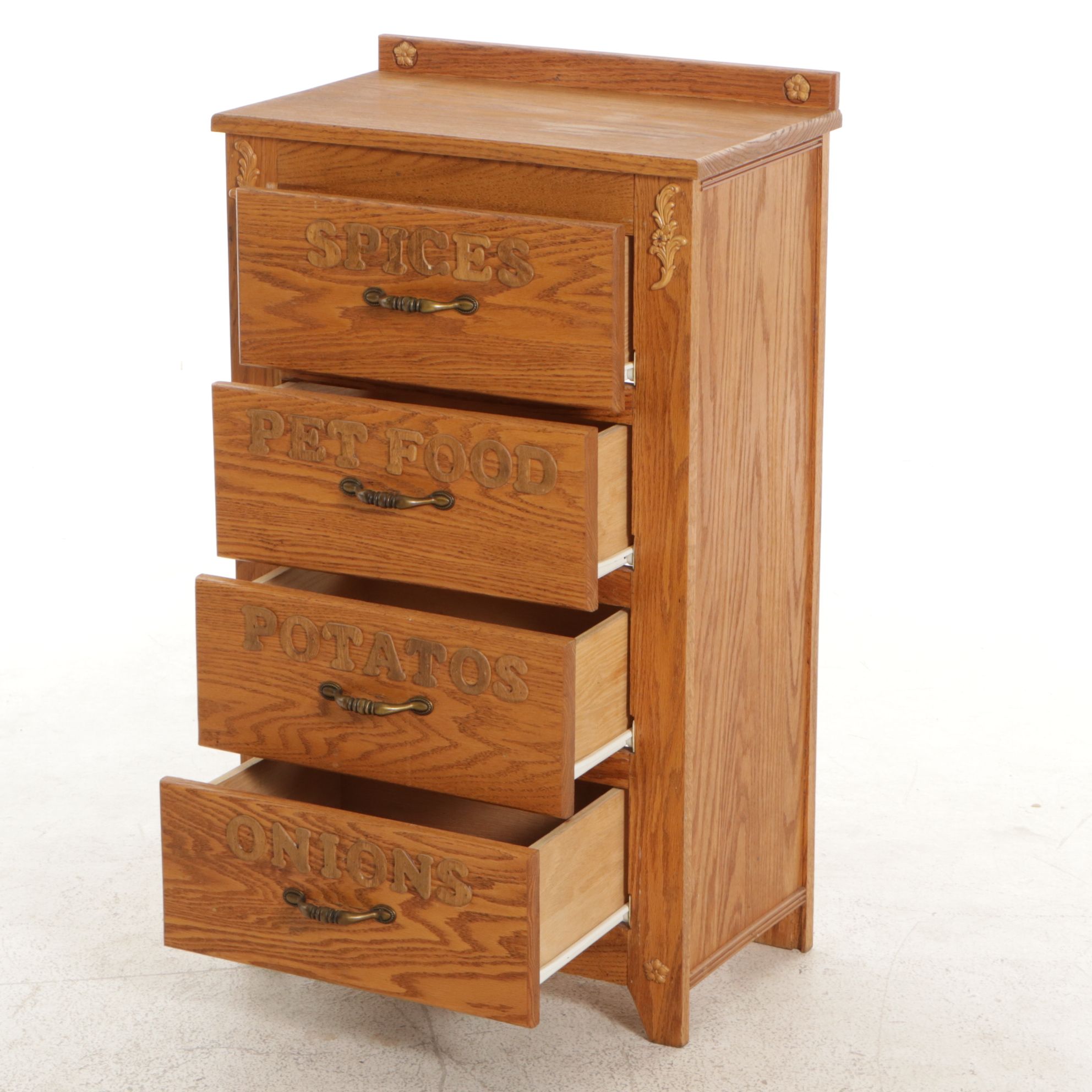 Oak Food Storage Chest of Drawers