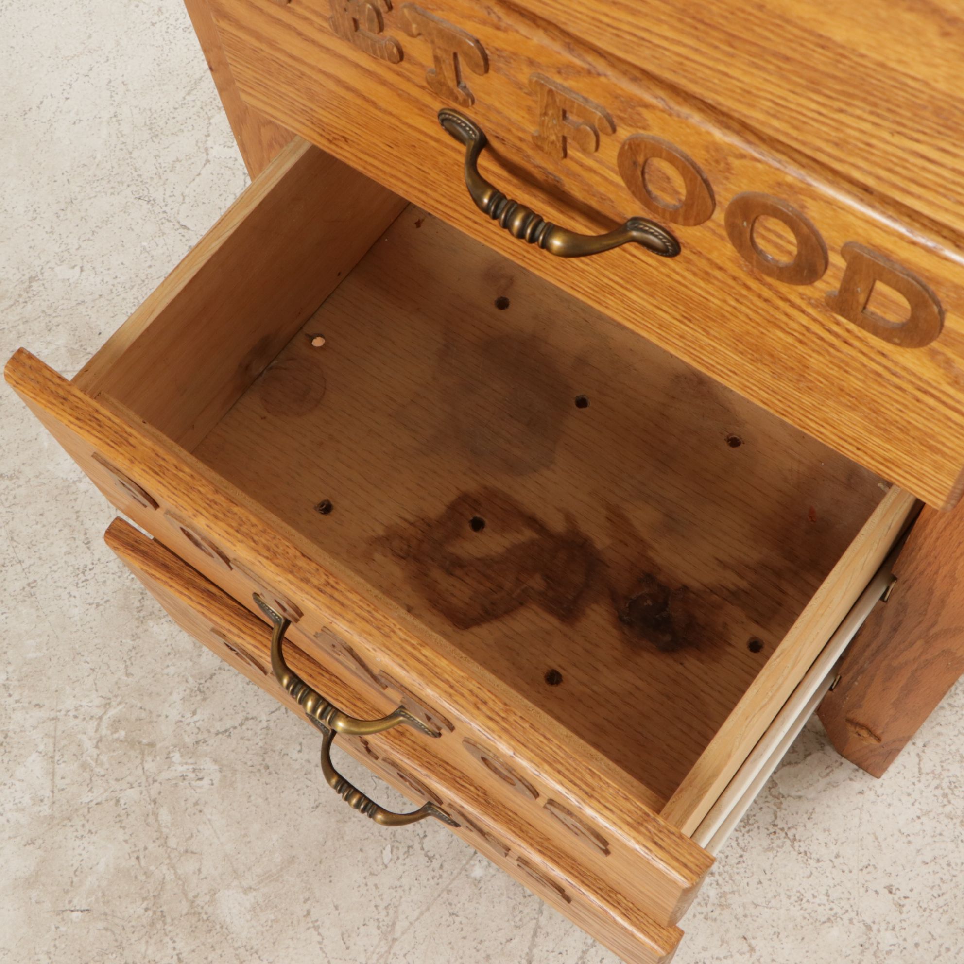 Oak Food Storage Chest of Drawers